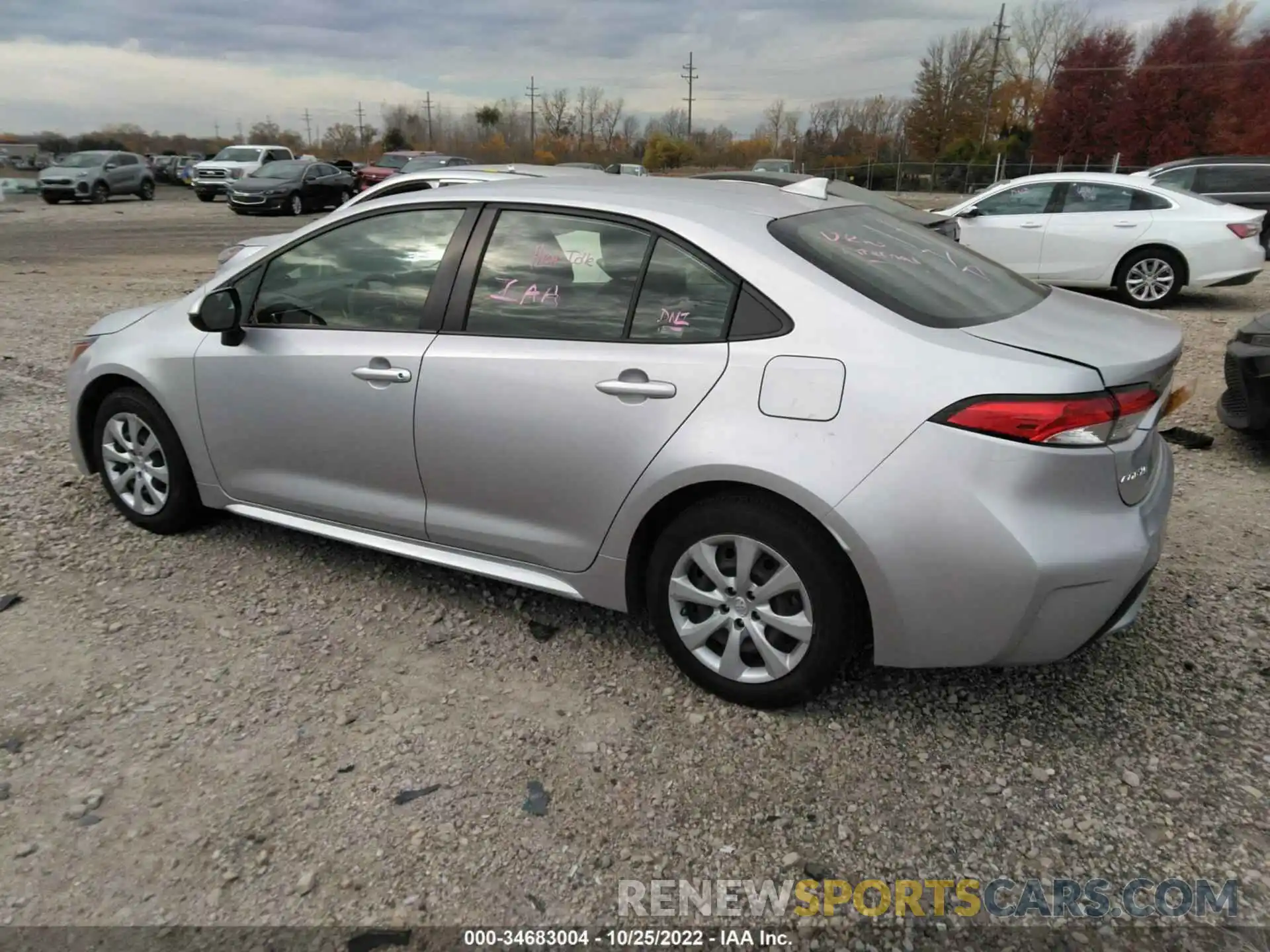 3 Photograph of a damaged car JTDEPRAE4LJ022808 TOYOTA COROLLA 2020