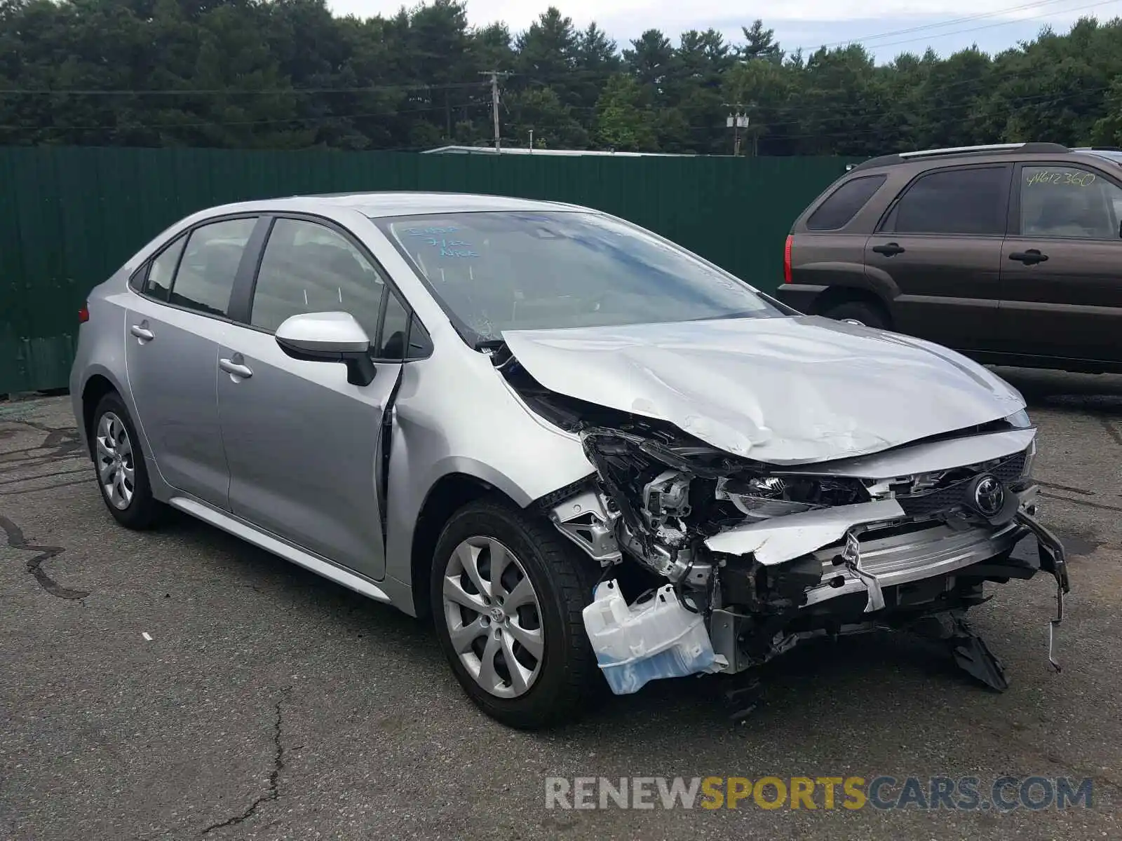 1 Photograph of a damaged car JTDEPRAE4LJ023263 TOYOTA COROLLA 2020