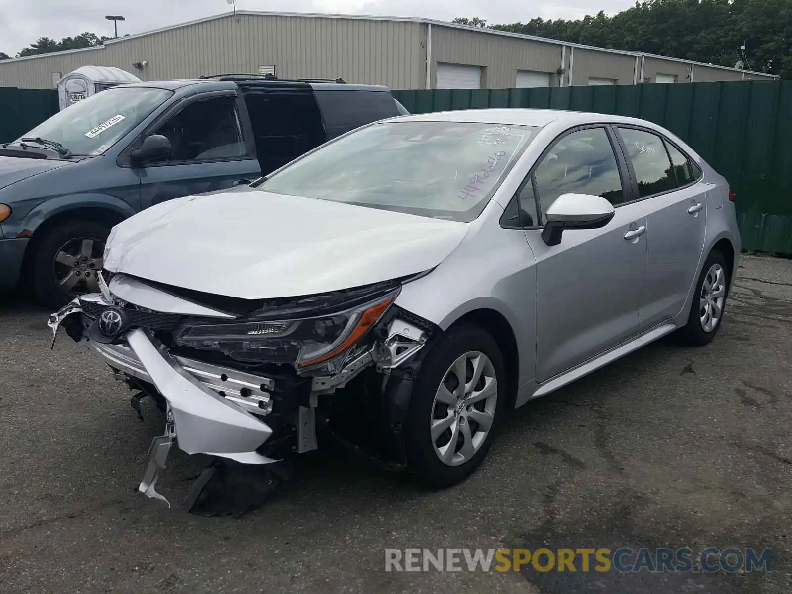 2 Photograph of a damaged car JTDEPRAE4LJ023263 TOYOTA COROLLA 2020