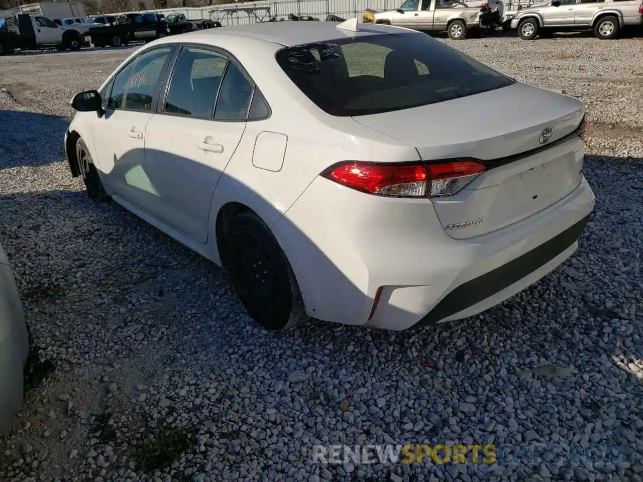 3 Photograph of a damaged car JTDEPRAE4LJ023571 TOYOTA COROLLA 2020