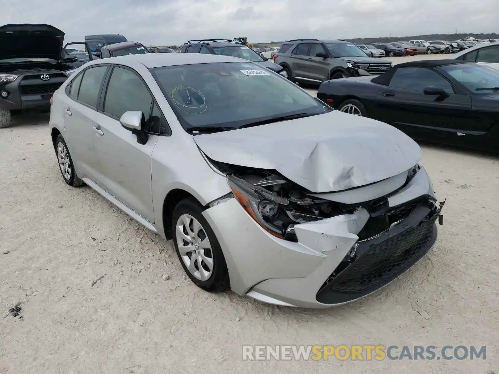 1 Photograph of a damaged car JTDEPRAE4LJ023666 TOYOTA COROLLA 2020