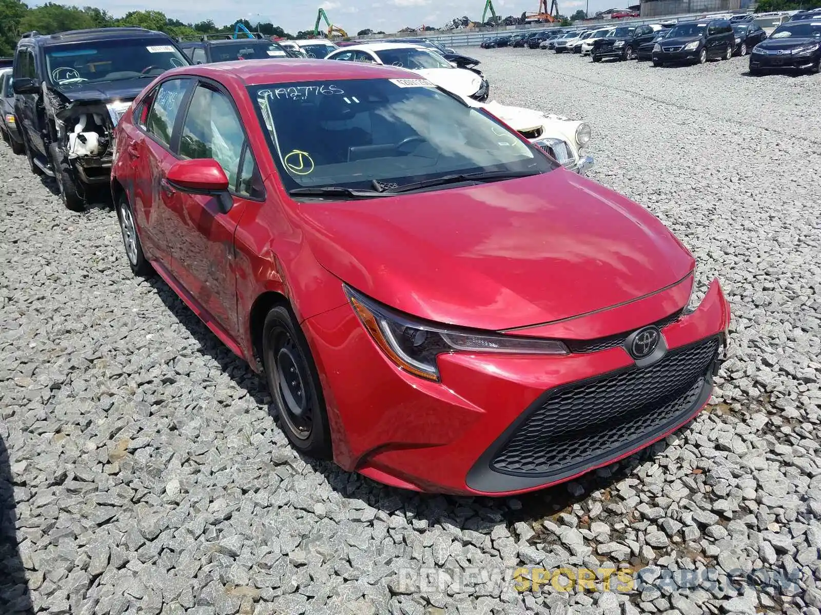 1 Photograph of a damaged car JTDEPRAE4LJ023747 TOYOTA COROLLA 2020