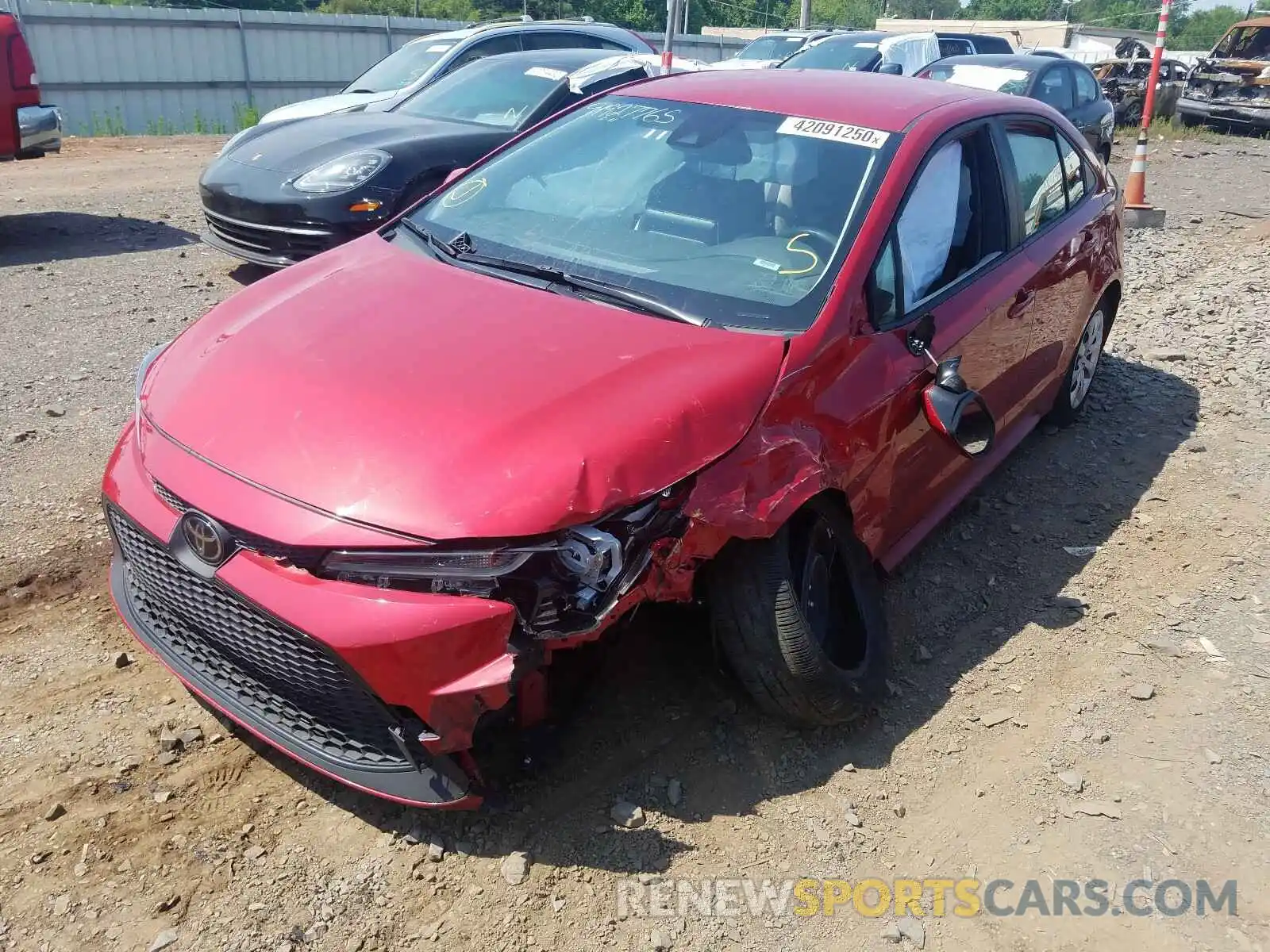 2 Photograph of a damaged car JTDEPRAE4LJ023747 TOYOTA COROLLA 2020