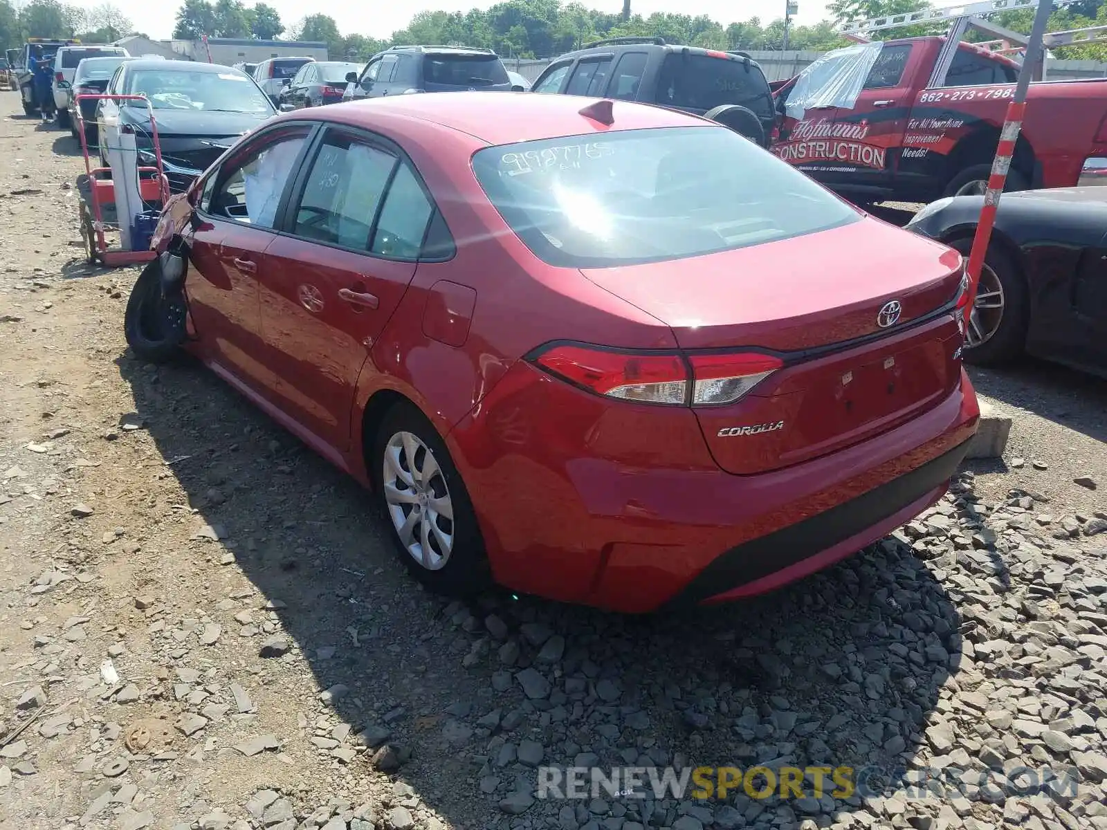 3 Photograph of a damaged car JTDEPRAE4LJ023747 TOYOTA COROLLA 2020