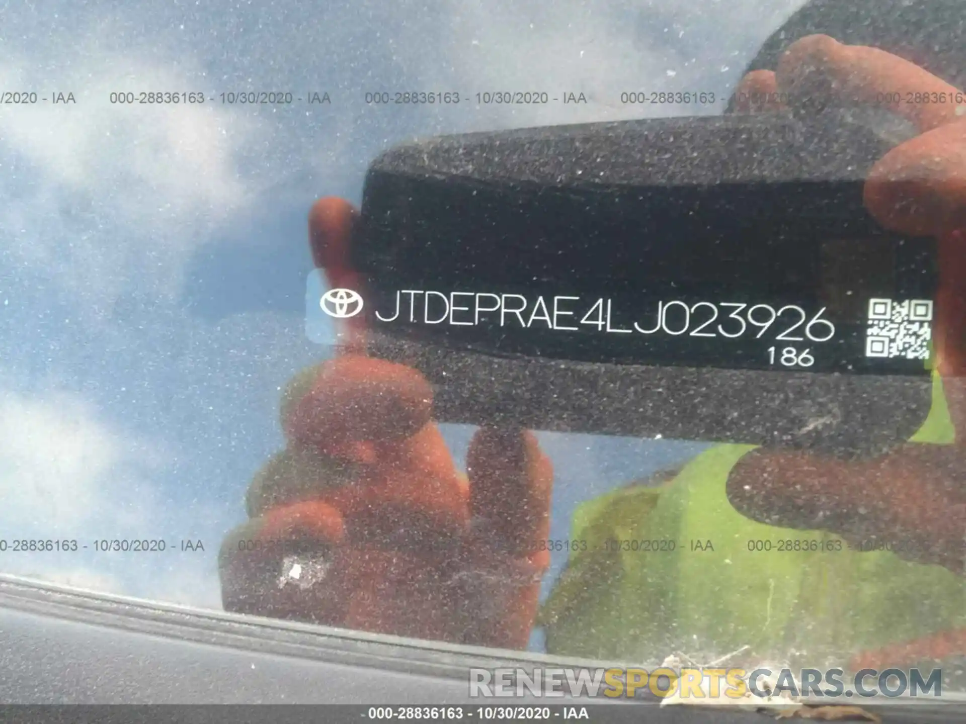 9 Фотография поврежденного автомобиля JTDEPRAE4LJ023926 TOYOTA COROLLA 2020