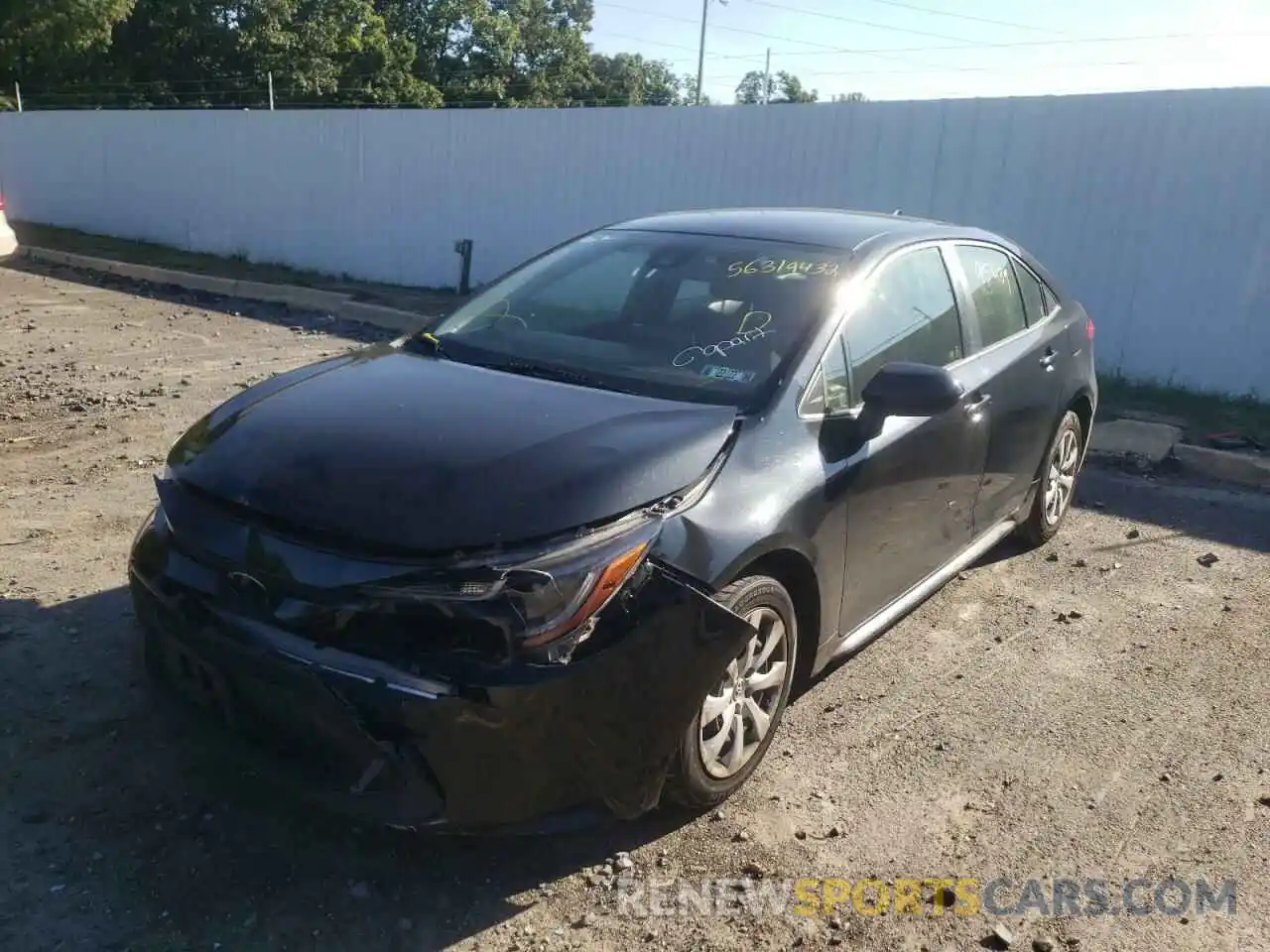 2 Photograph of a damaged car JTDEPRAE4LJ024350 TOYOTA COROLLA 2020