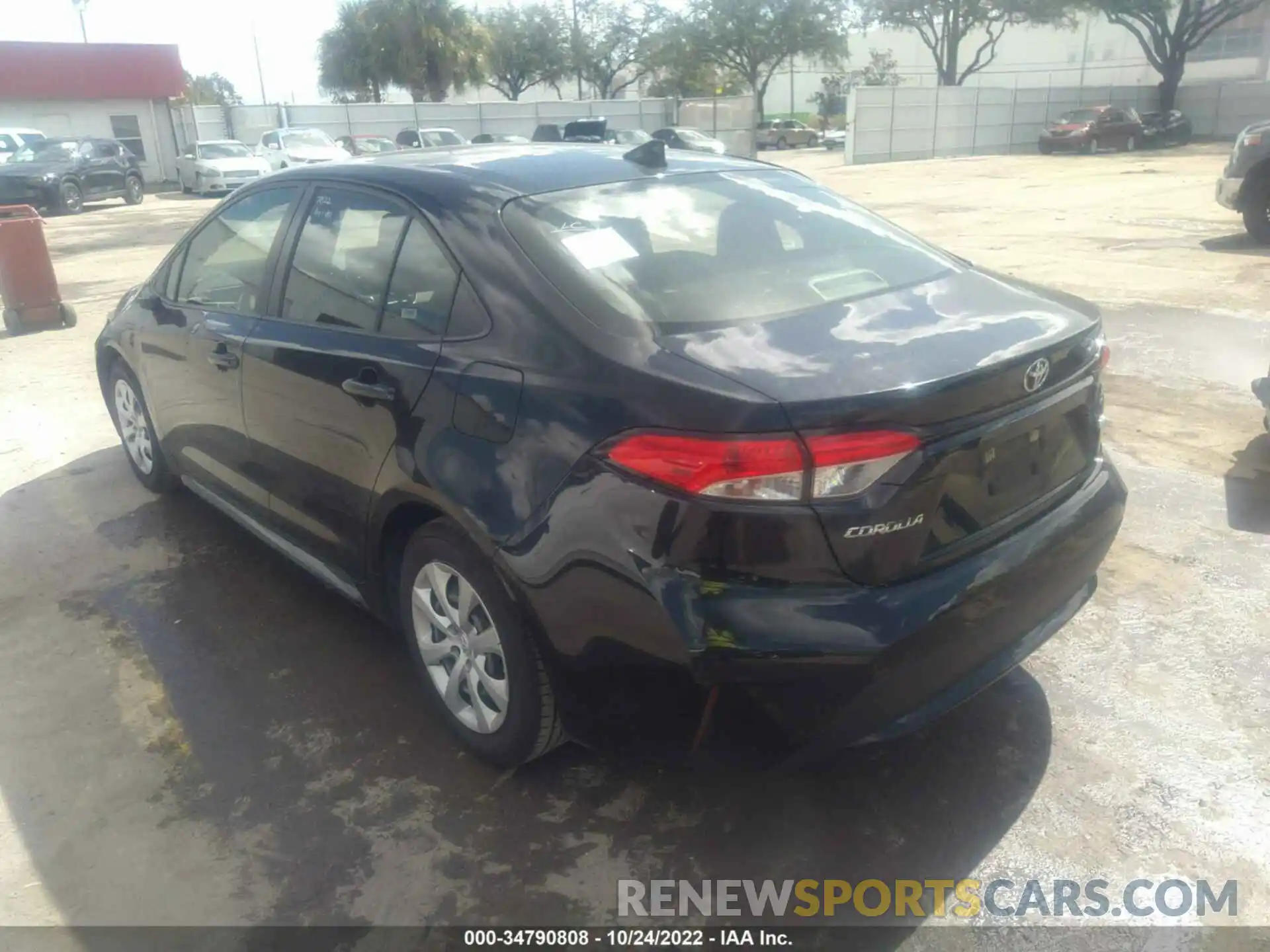 3 Photograph of a damaged car JTDEPRAE4LJ024364 TOYOTA COROLLA 2020