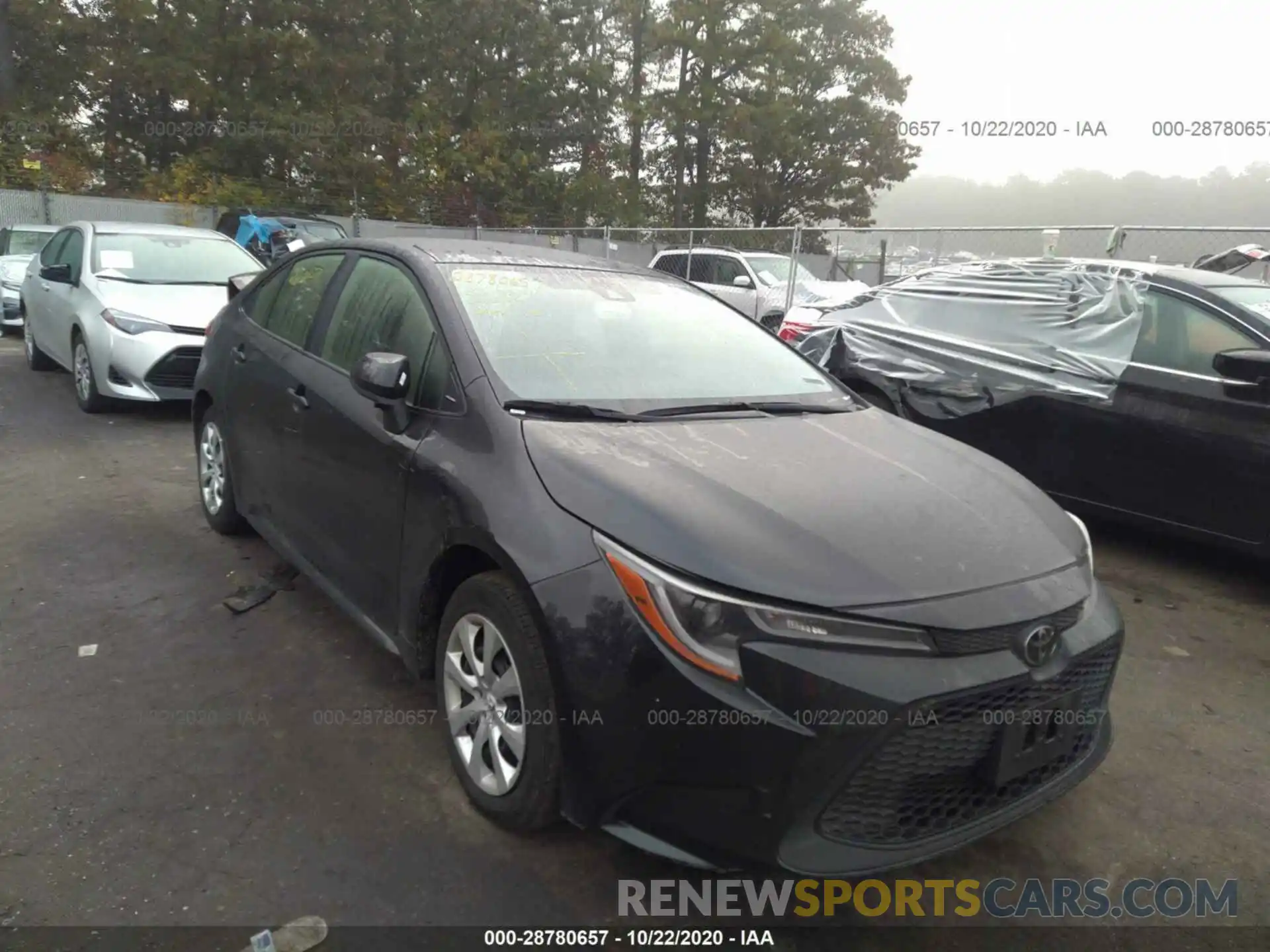 1 Photograph of a damaged car JTDEPRAE4LJ024543 TOYOTA COROLLA 2020