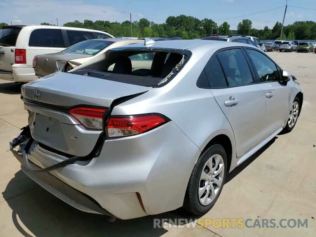 4 Photograph of a damaged car JTDEPRAE4LJ024896 TOYOTA COROLLA 2020