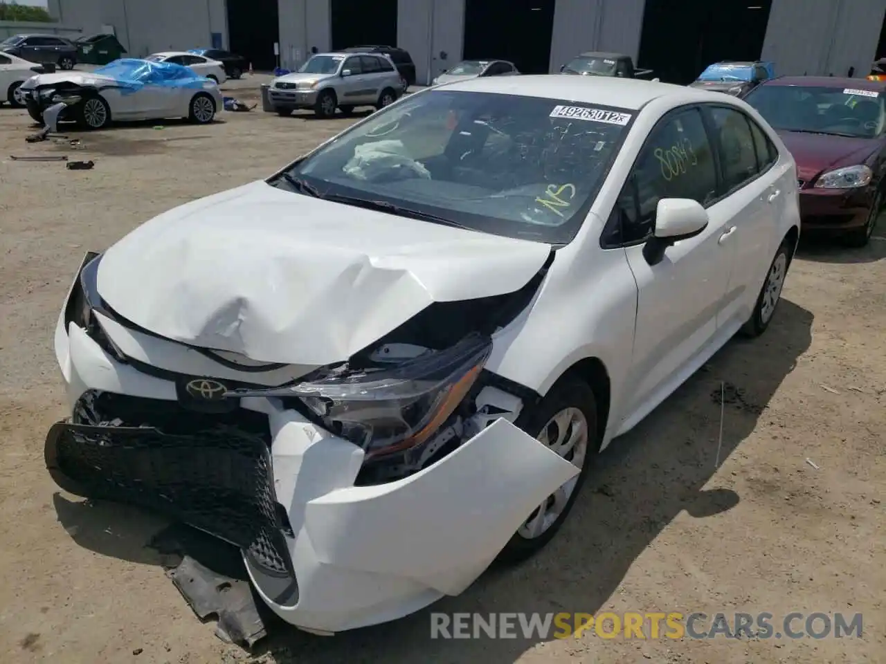 2 Photograph of a damaged car JTDEPRAE4LJ024946 TOYOTA COROLLA 2020