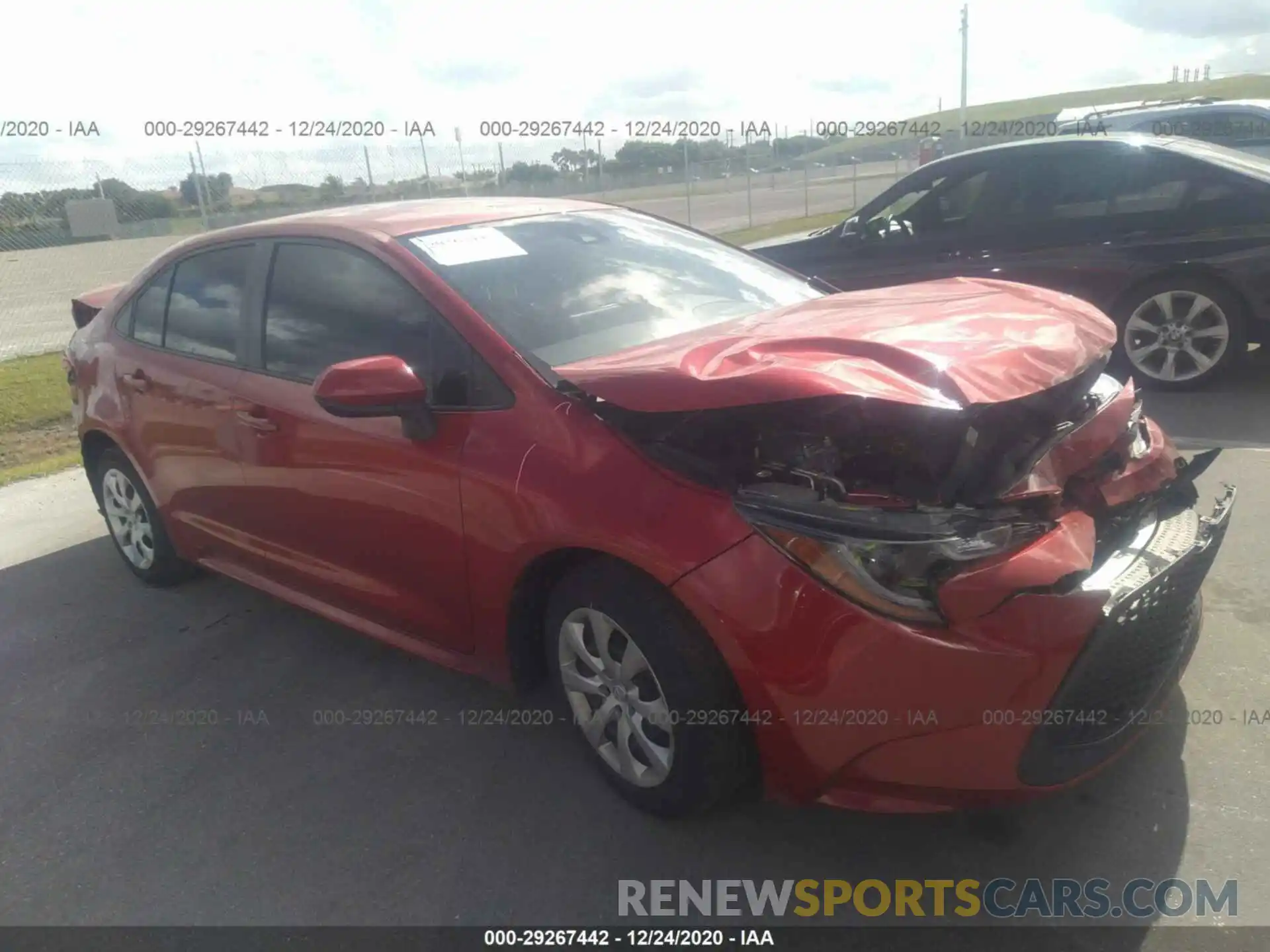 1 Photograph of a damaged car JTDEPRAE4LJ025045 TOYOTA COROLLA 2020