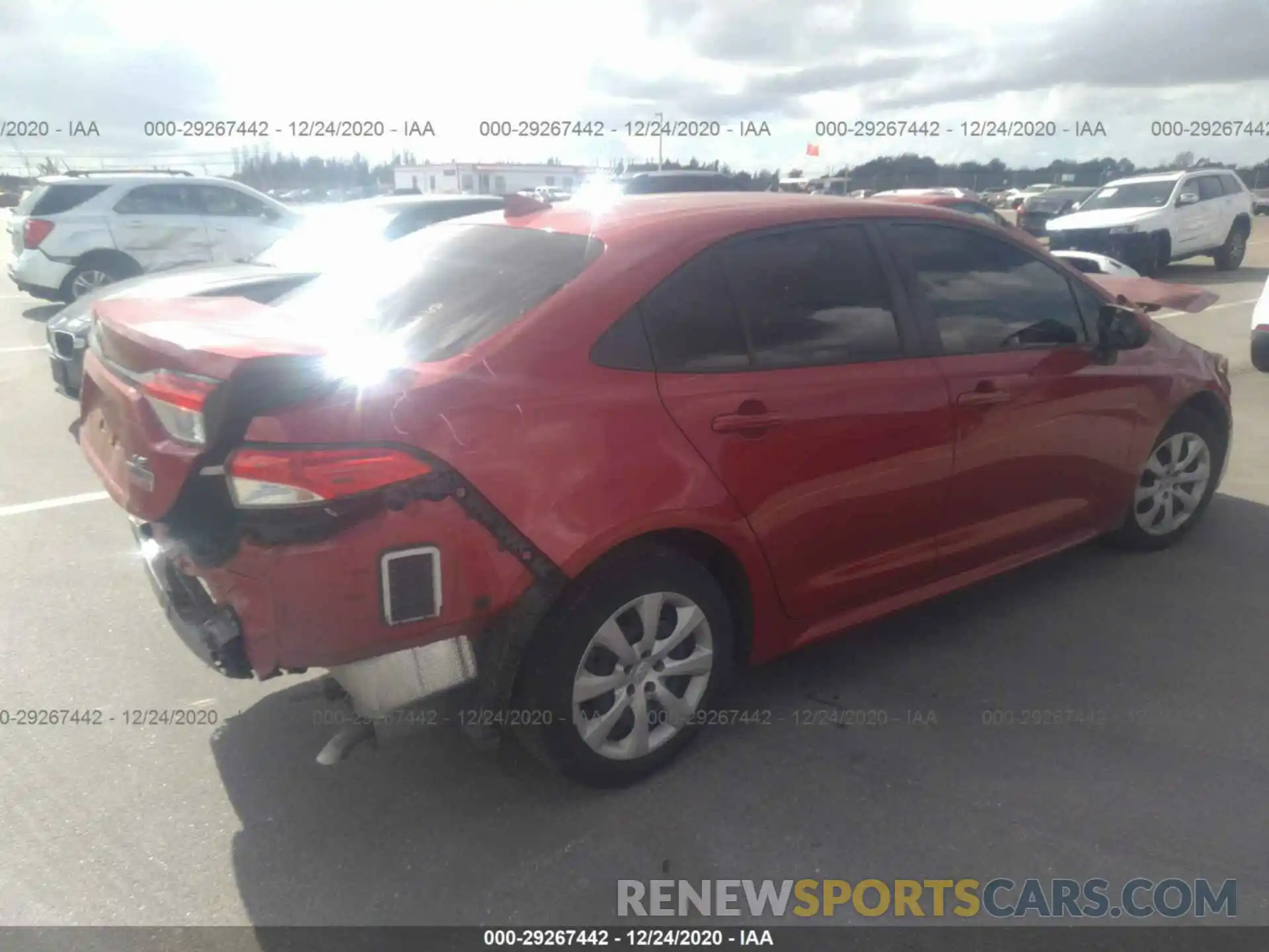 4 Photograph of a damaged car JTDEPRAE4LJ025045 TOYOTA COROLLA 2020