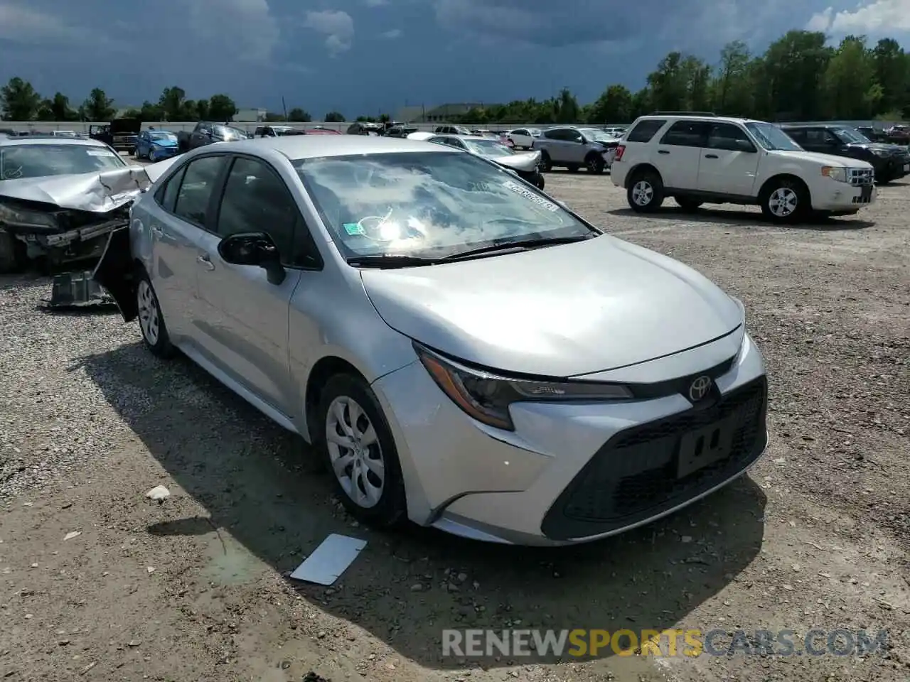 1 Photograph of a damaged car JTDEPRAE4LJ025448 TOYOTA COROLLA 2020