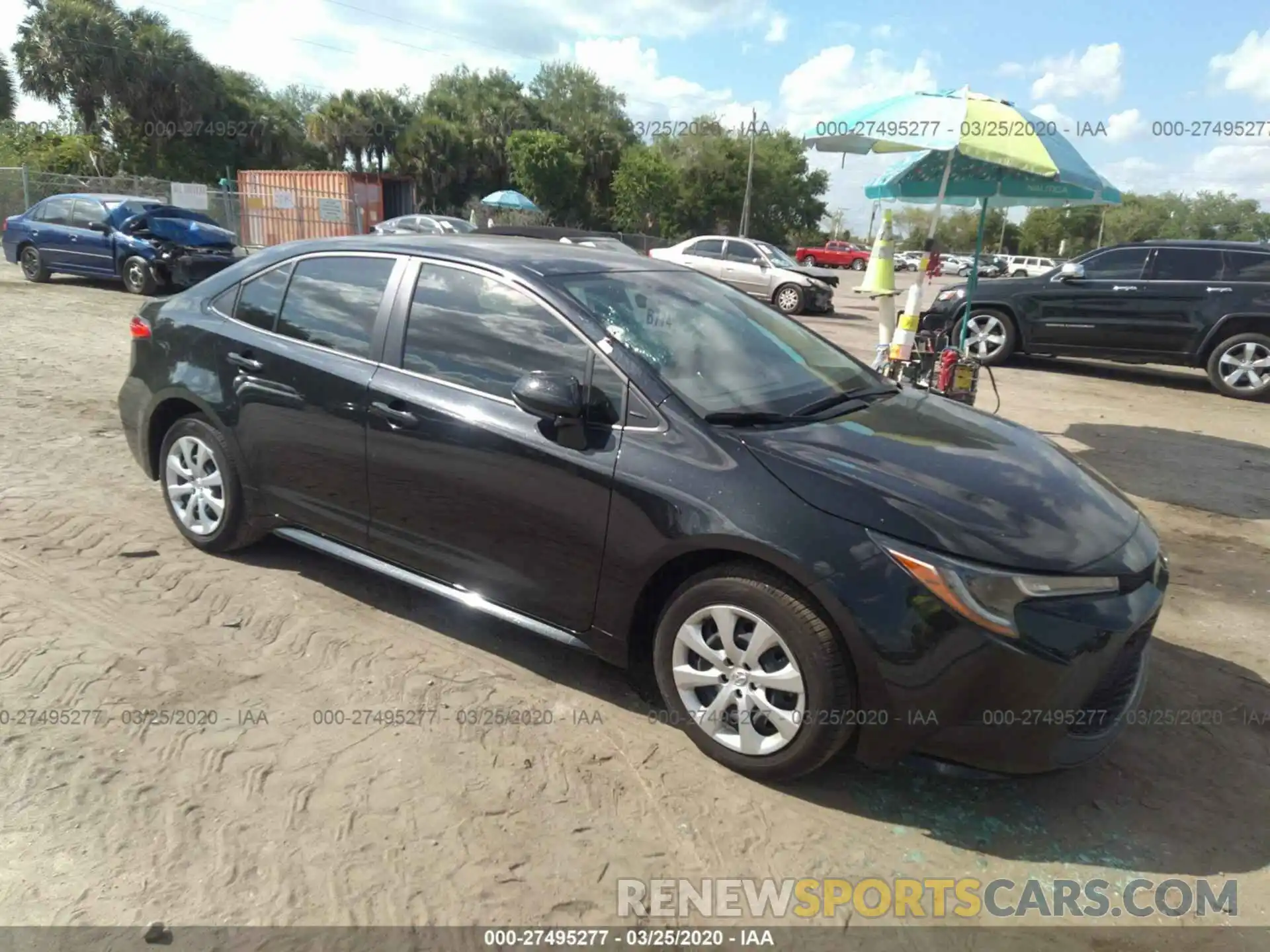 1 Photograph of a damaged car JTDEPRAE4LJ025773 TOYOTA COROLLA 2020