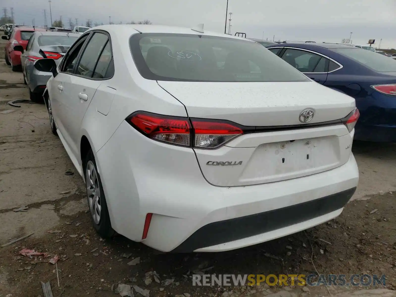 3 Photograph of a damaged car JTDEPRAE4LJ026132 TOYOTA COROLLA 2020