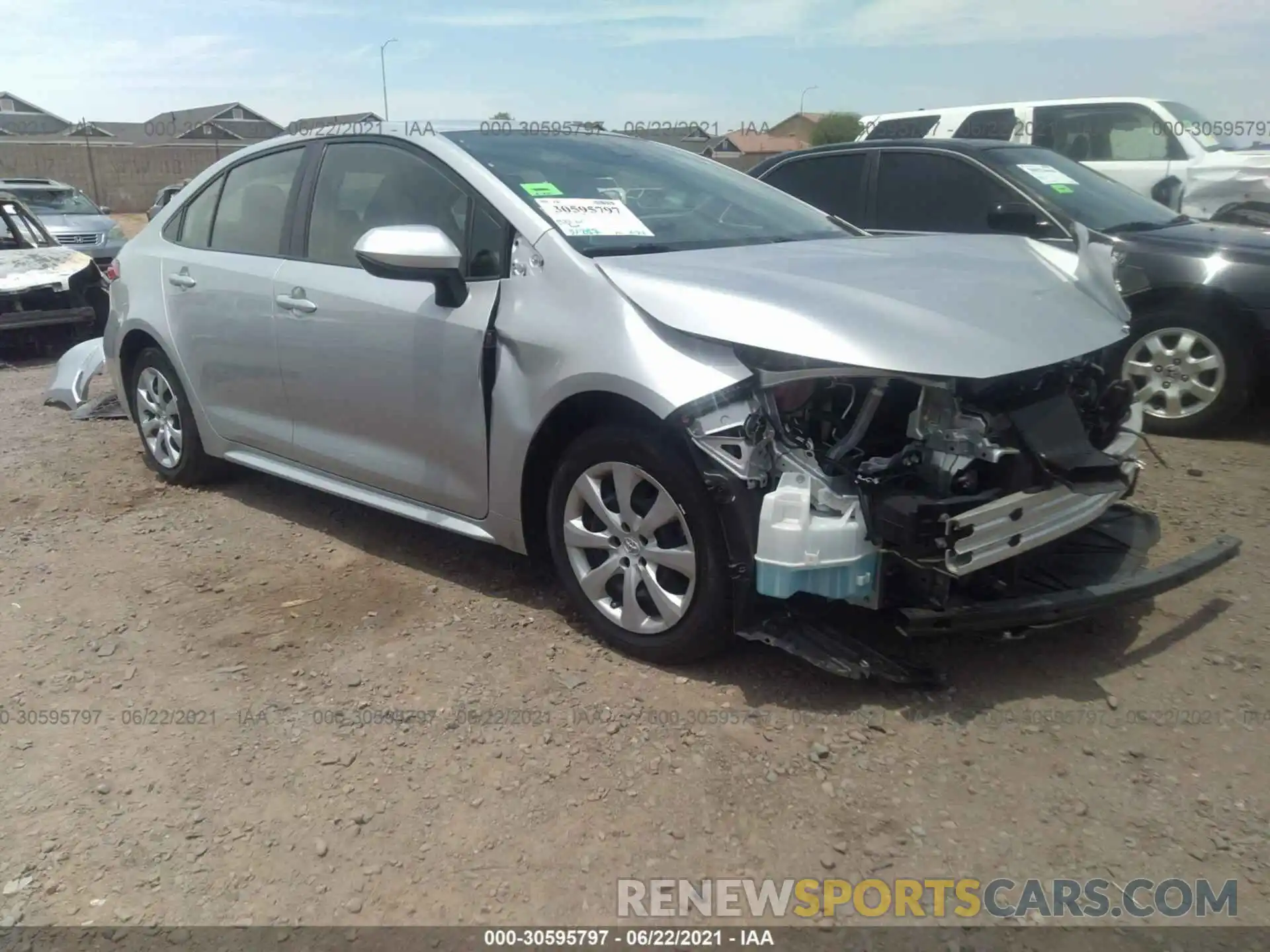 1 Photograph of a damaged car JTDEPRAE4LJ026194 TOYOTA COROLLA 2020