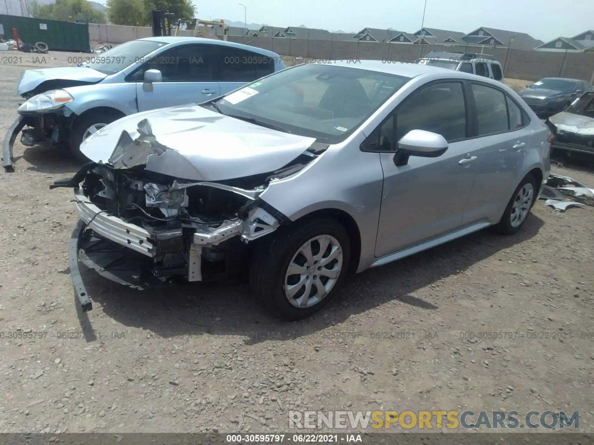 2 Photograph of a damaged car JTDEPRAE4LJ026194 TOYOTA COROLLA 2020