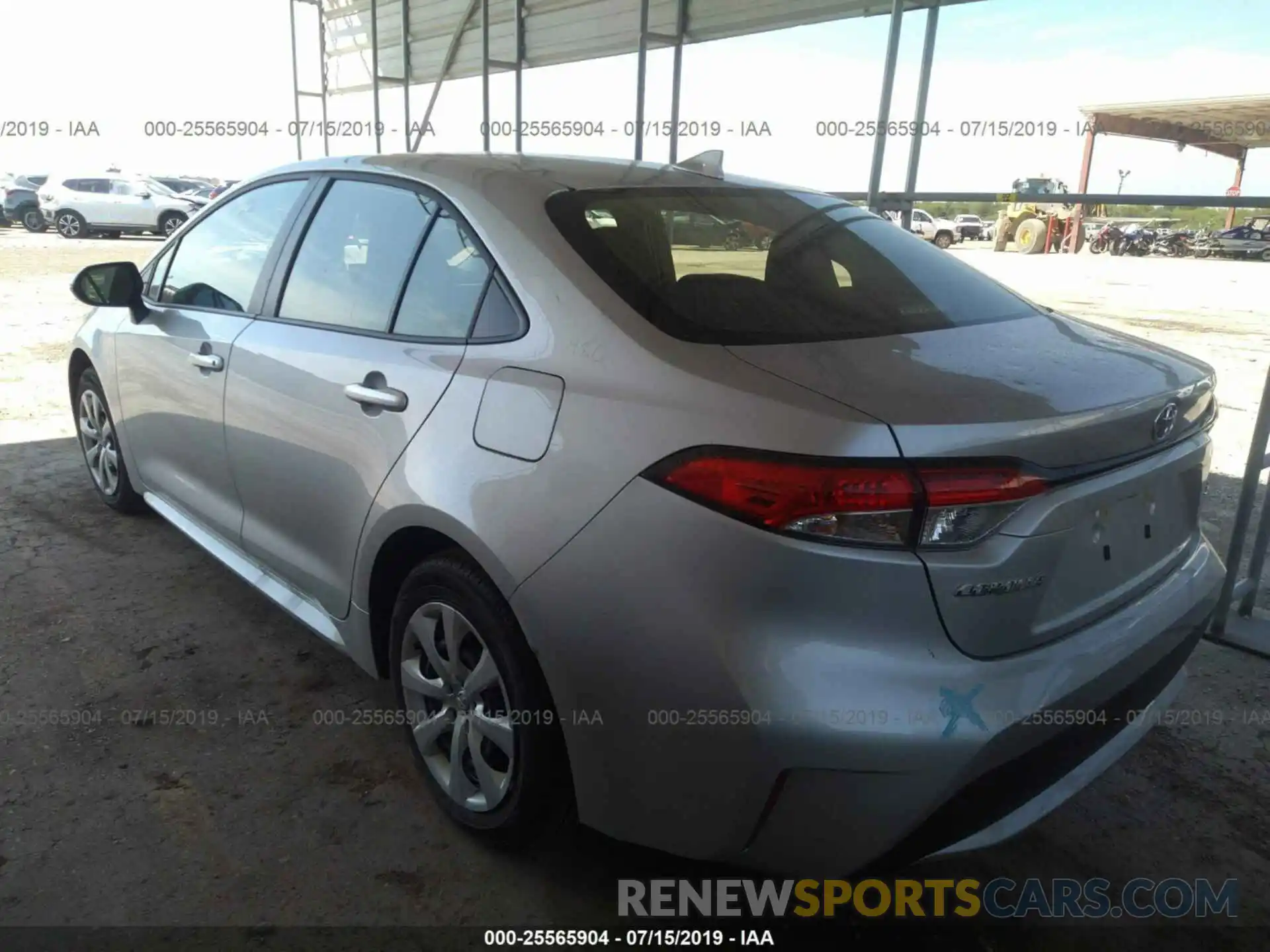 3 Photograph of a damaged car JTDEPRAE4LJ026275 TOYOTA COROLLA 2020