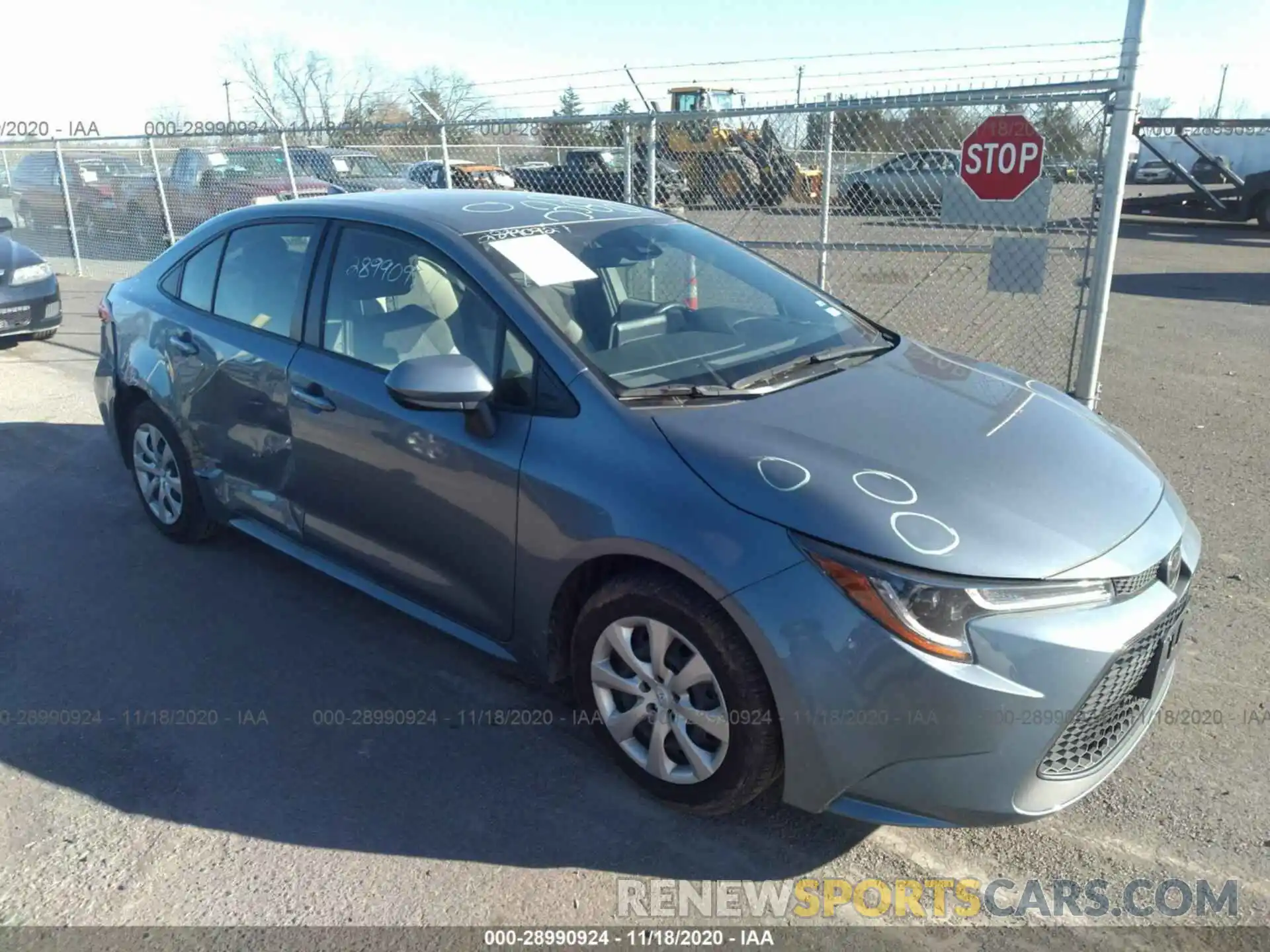 1 Photograph of a damaged car JTDEPRAE4LJ026289 TOYOTA COROLLA 2020