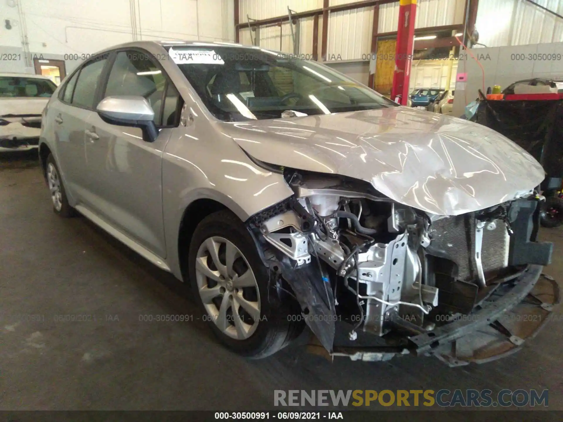 1 Photograph of a damaged car JTDEPRAE4LJ026731 TOYOTA COROLLA 2020