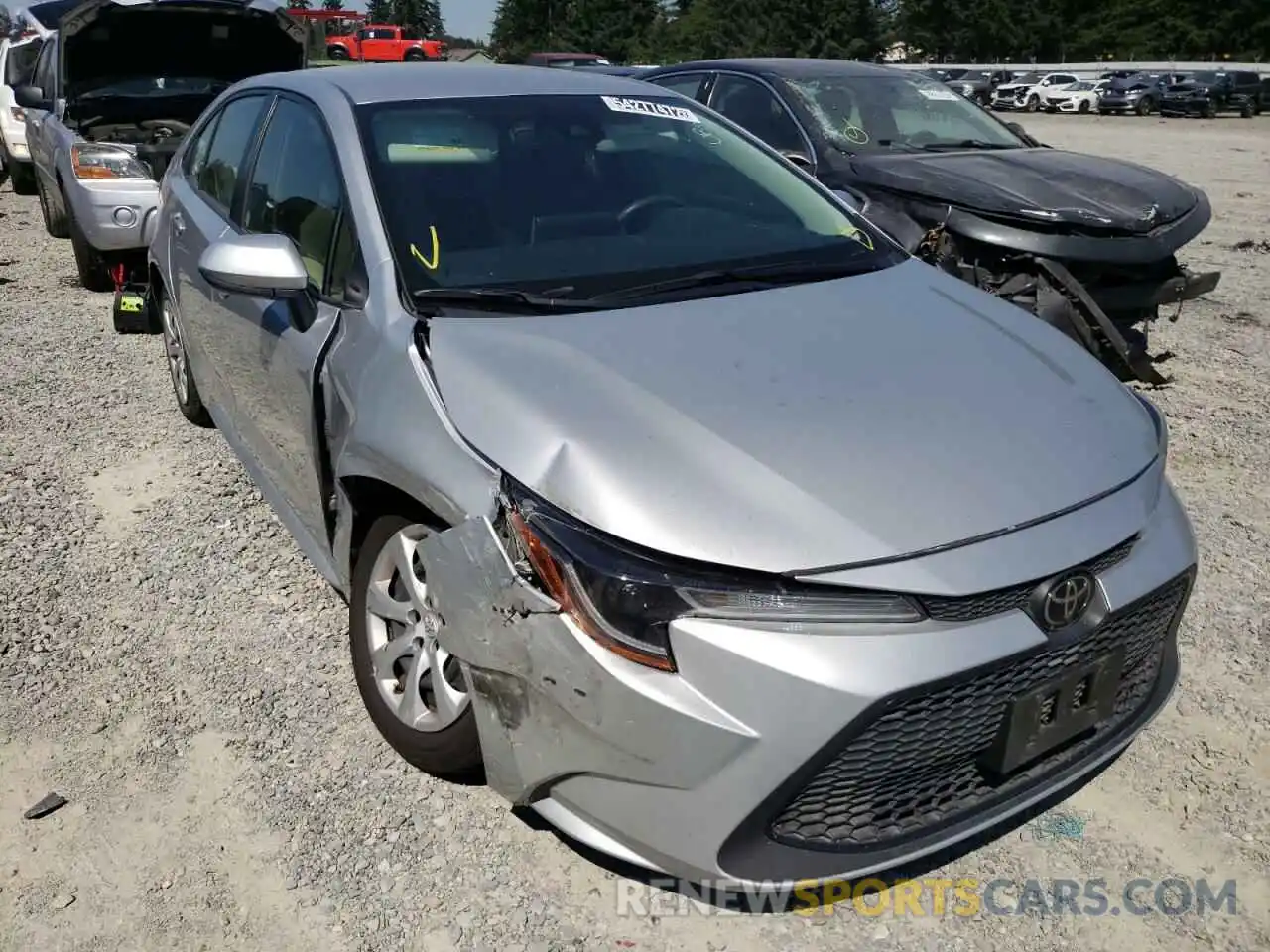 1 Photograph of a damaged car JTDEPRAE4LJ027250 TOYOTA COROLLA 2020