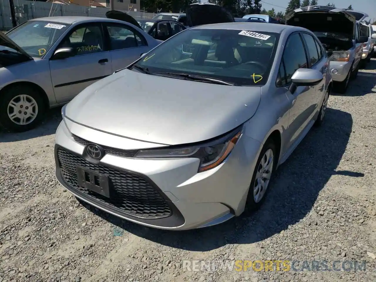 2 Photograph of a damaged car JTDEPRAE4LJ027250 TOYOTA COROLLA 2020