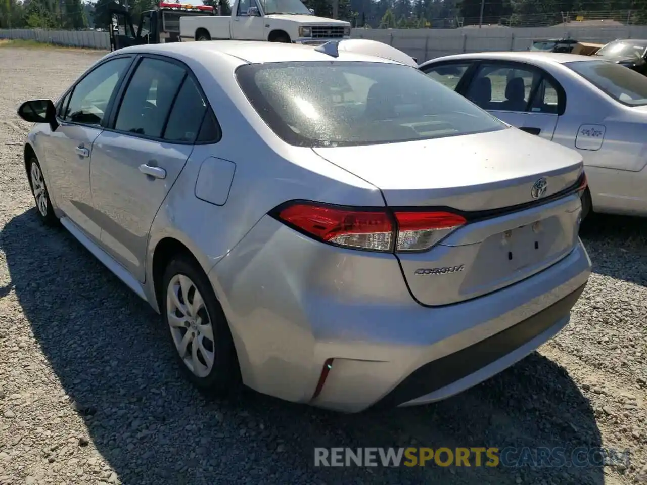 3 Photograph of a damaged car JTDEPRAE4LJ027250 TOYOTA COROLLA 2020