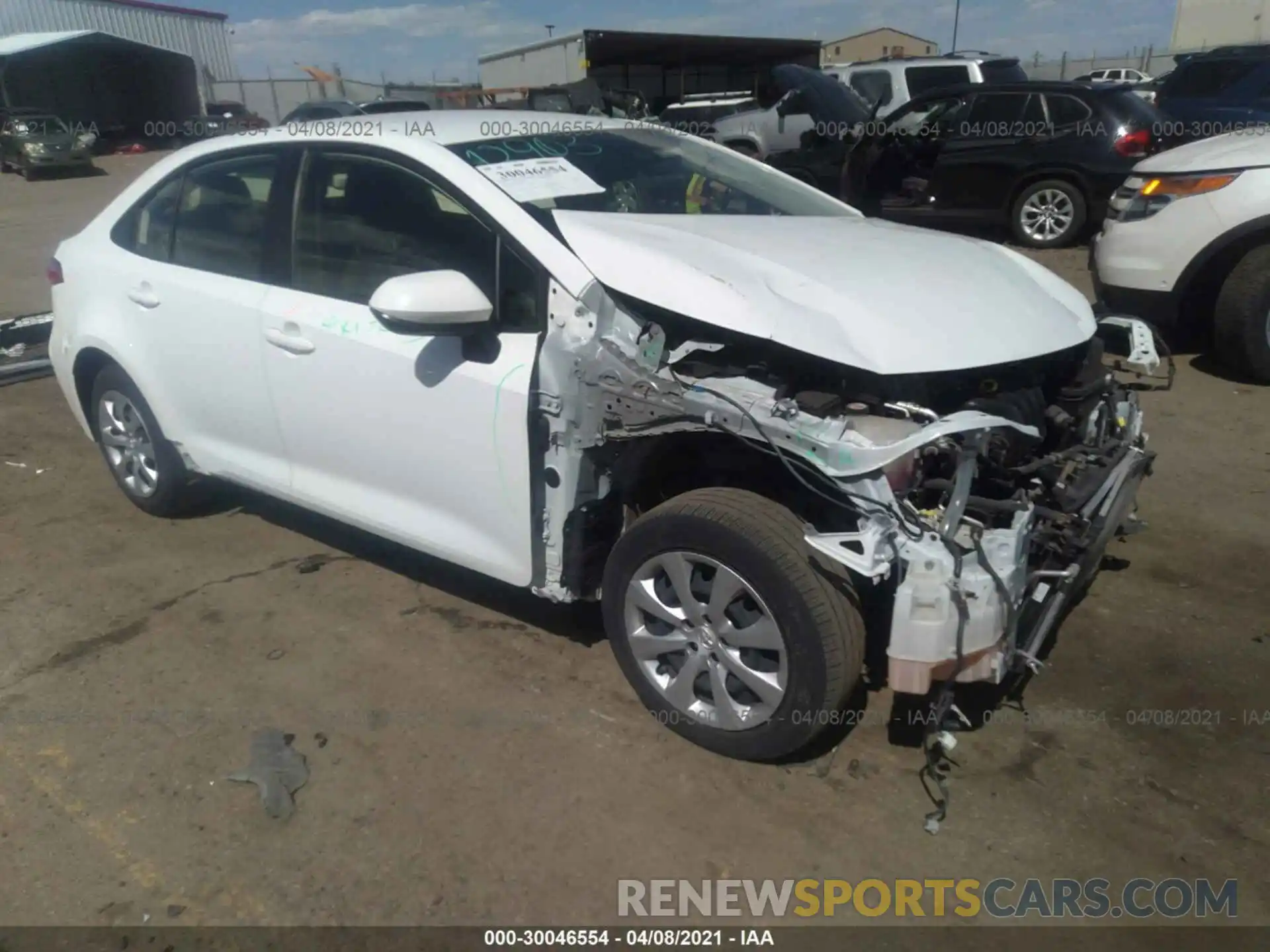 1 Photograph of a damaged car JTDEPRAE4LJ027765 TOYOTA COROLLA 2020