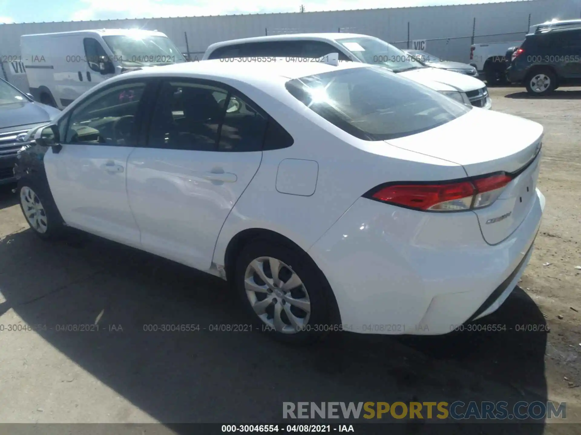 3 Photograph of a damaged car JTDEPRAE4LJ027765 TOYOTA COROLLA 2020