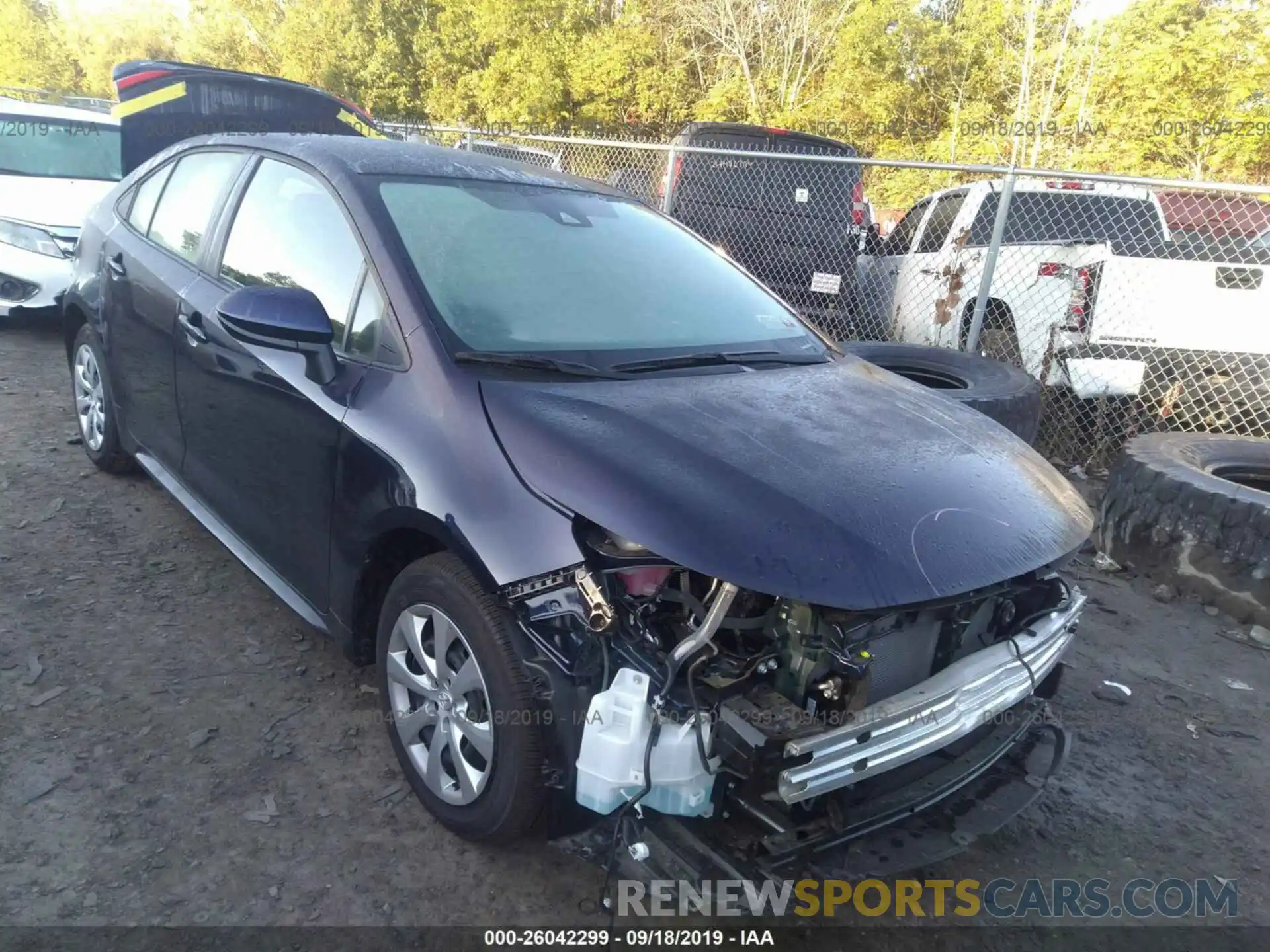 1 Photograph of a damaged car JTDEPRAE4LJ028219 TOYOTA COROLLA 2020