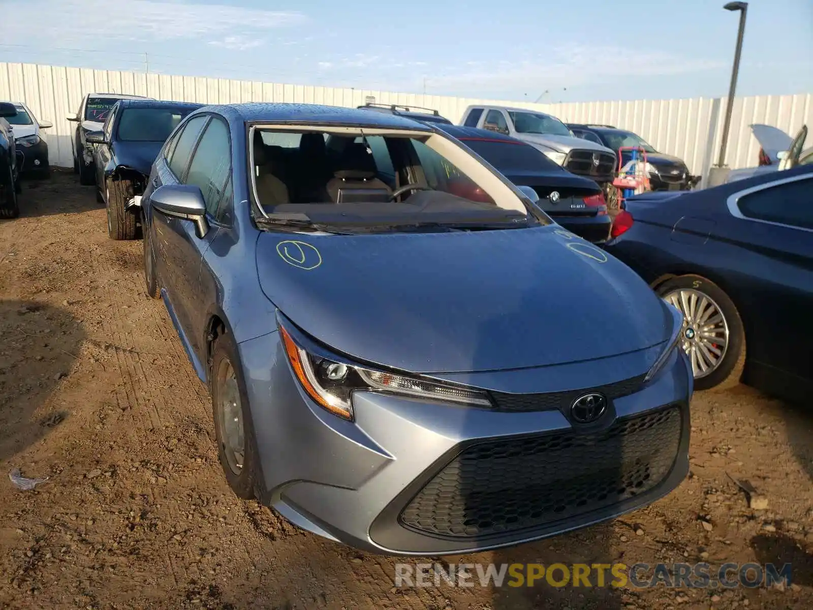 1 Photograph of a damaged car JTDEPRAE4LJ028804 TOYOTA COROLLA 2020