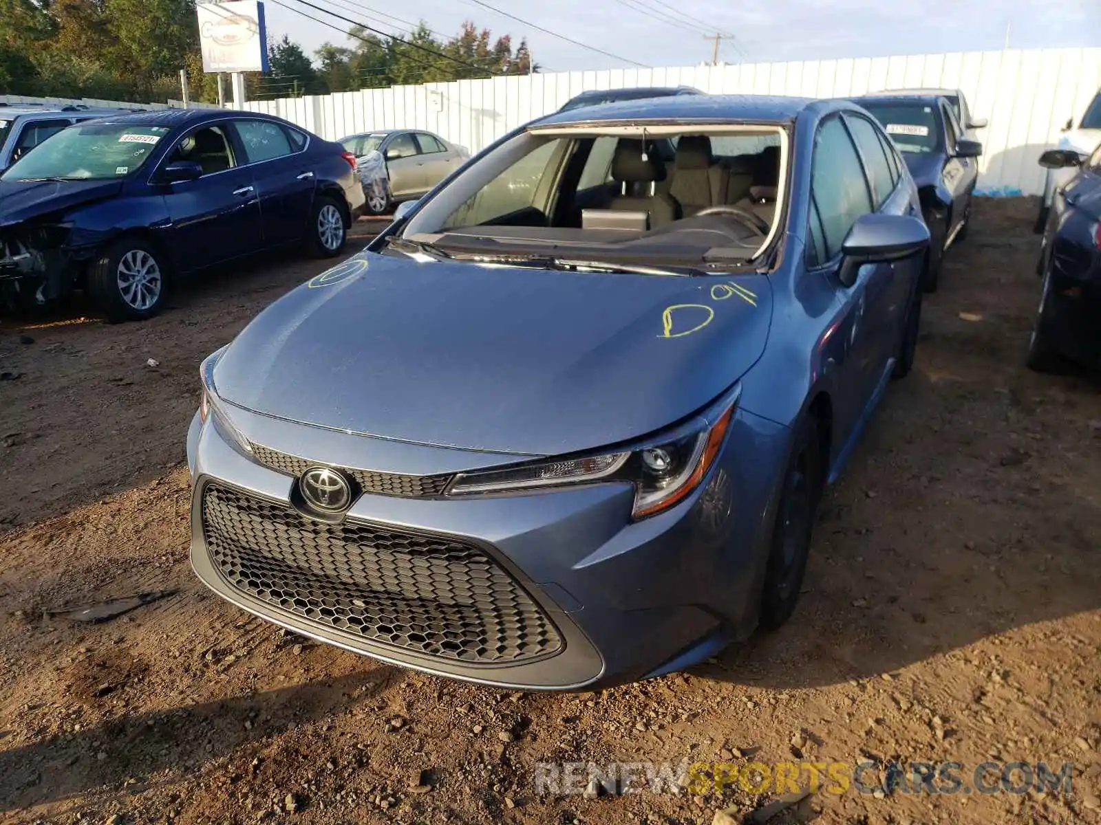 2 Photograph of a damaged car JTDEPRAE4LJ028804 TOYOTA COROLLA 2020