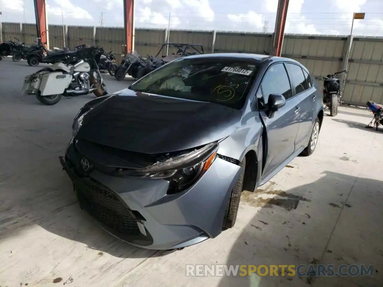 2 Photograph of a damaged car JTDEPRAE4LJ028950 TOYOTA COROLLA 2020