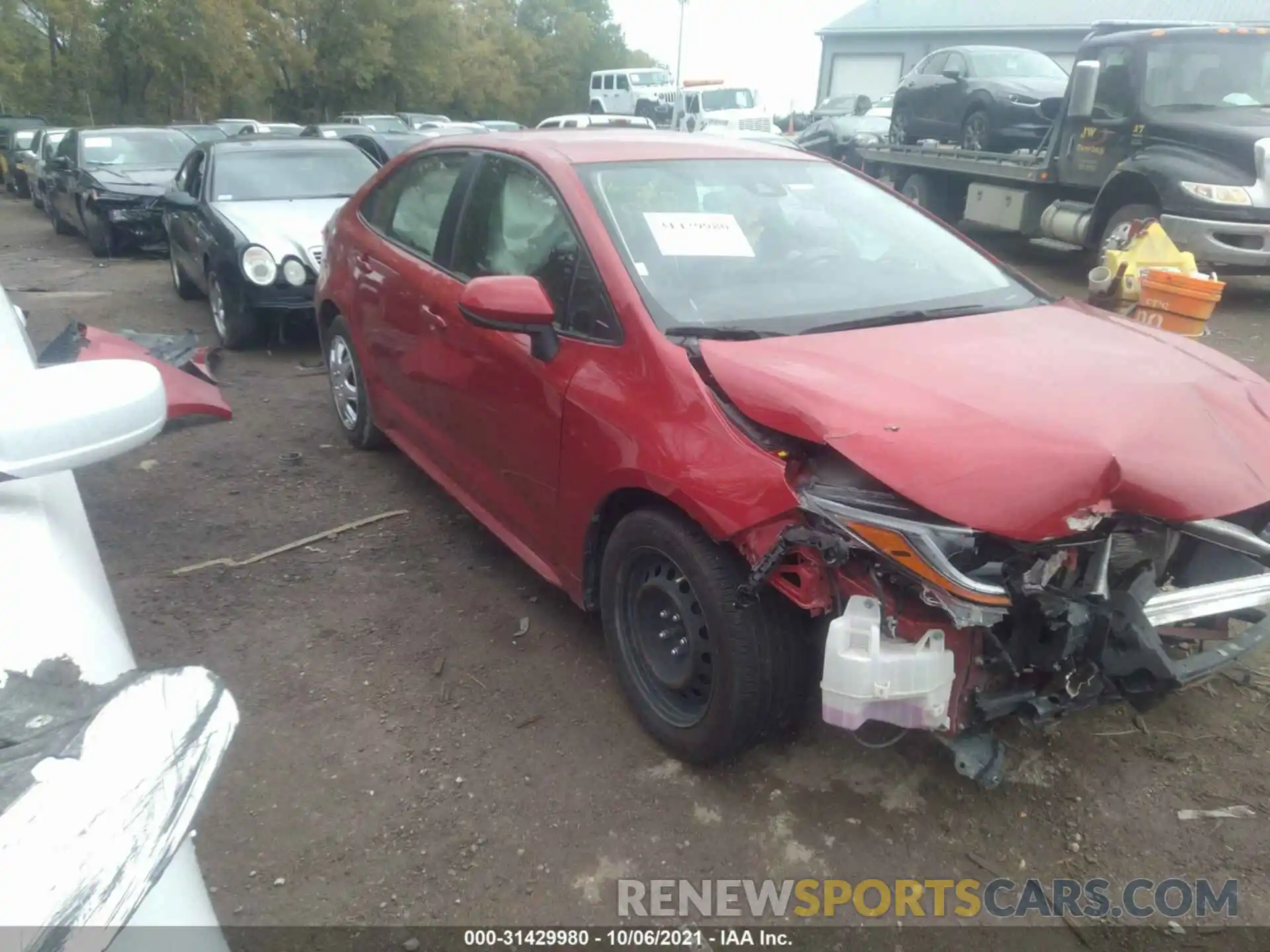 1 Photograph of a damaged car JTDEPRAE4LJ029211 TOYOTA COROLLA 2020