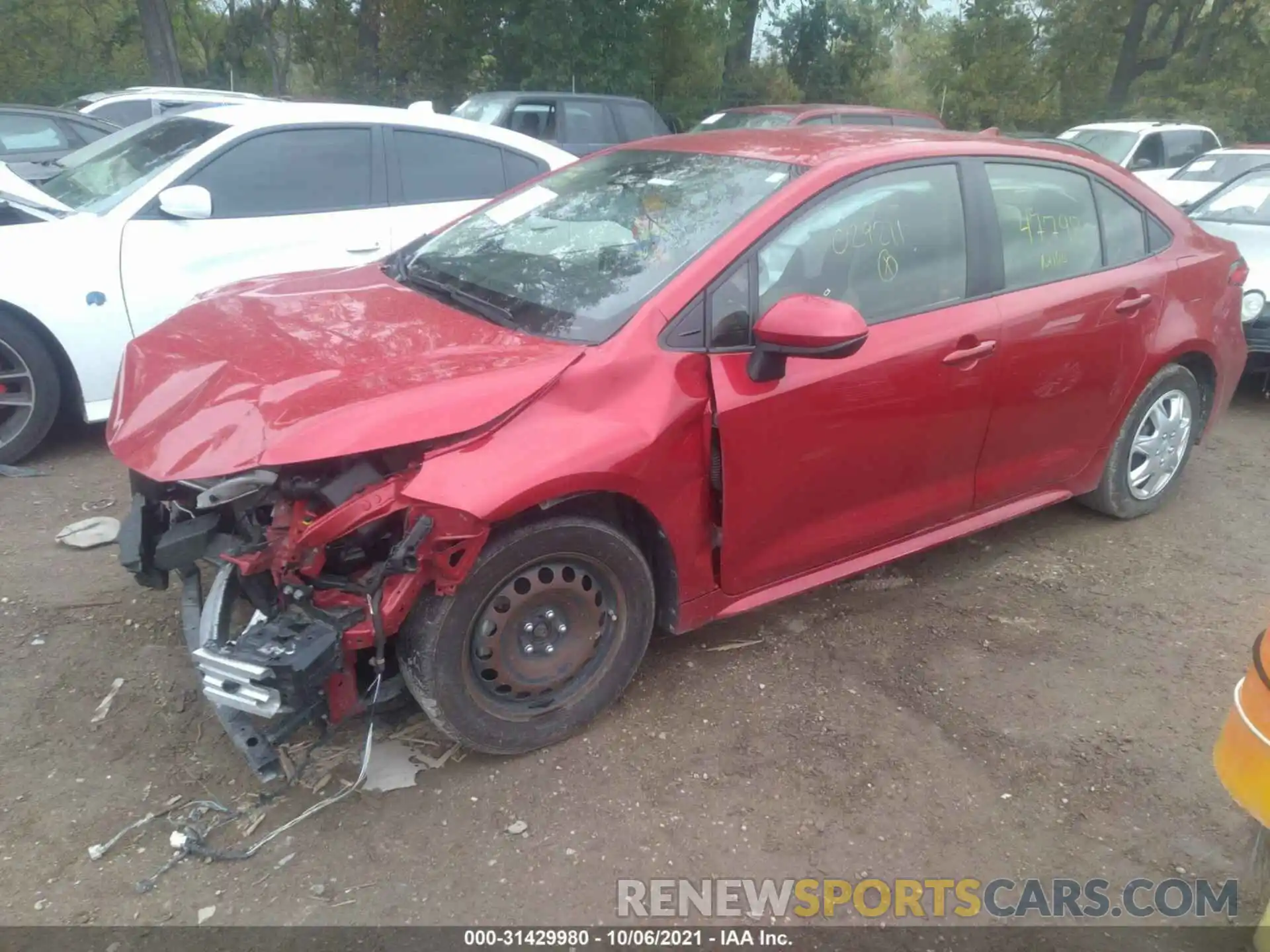 2 Photograph of a damaged car JTDEPRAE4LJ029211 TOYOTA COROLLA 2020