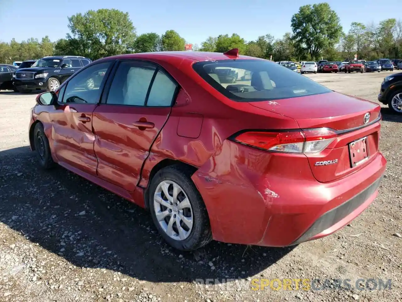 3 Photograph of a damaged car JTDEPRAE4LJ029709 TOYOTA COROLLA 2020