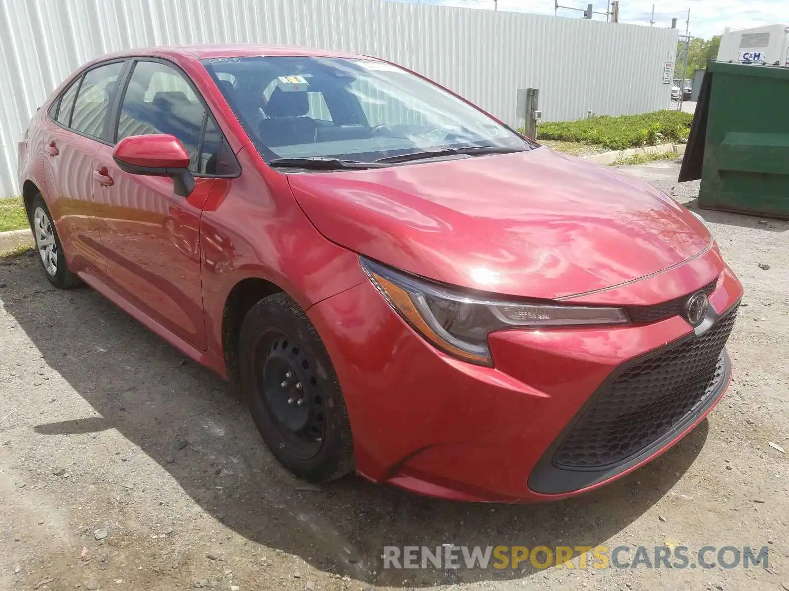 1 Photograph of a damaged car JTDEPRAE4LJ029726 TOYOTA COROLLA 2020