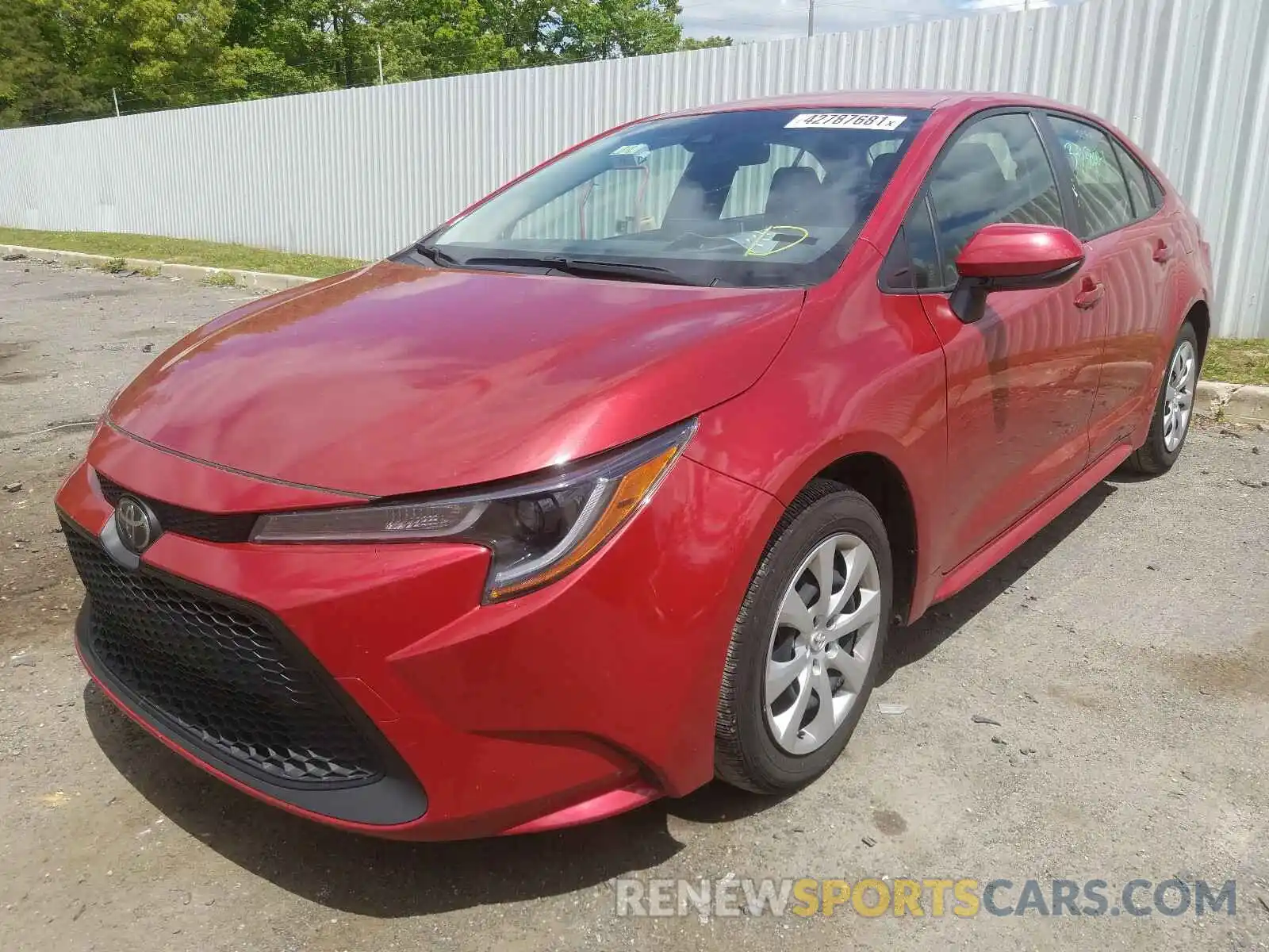 2 Photograph of a damaged car JTDEPRAE4LJ029726 TOYOTA COROLLA 2020