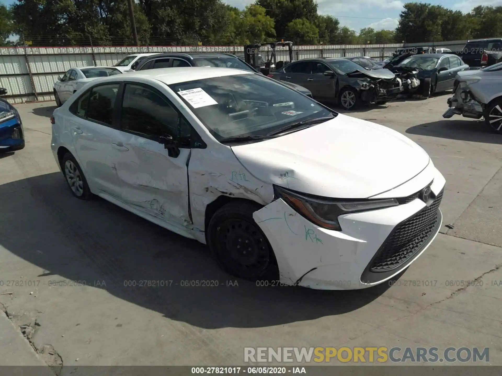 1 Photograph of a damaged car JTDEPRAE4LJ030200 TOYOTA COROLLA 2020