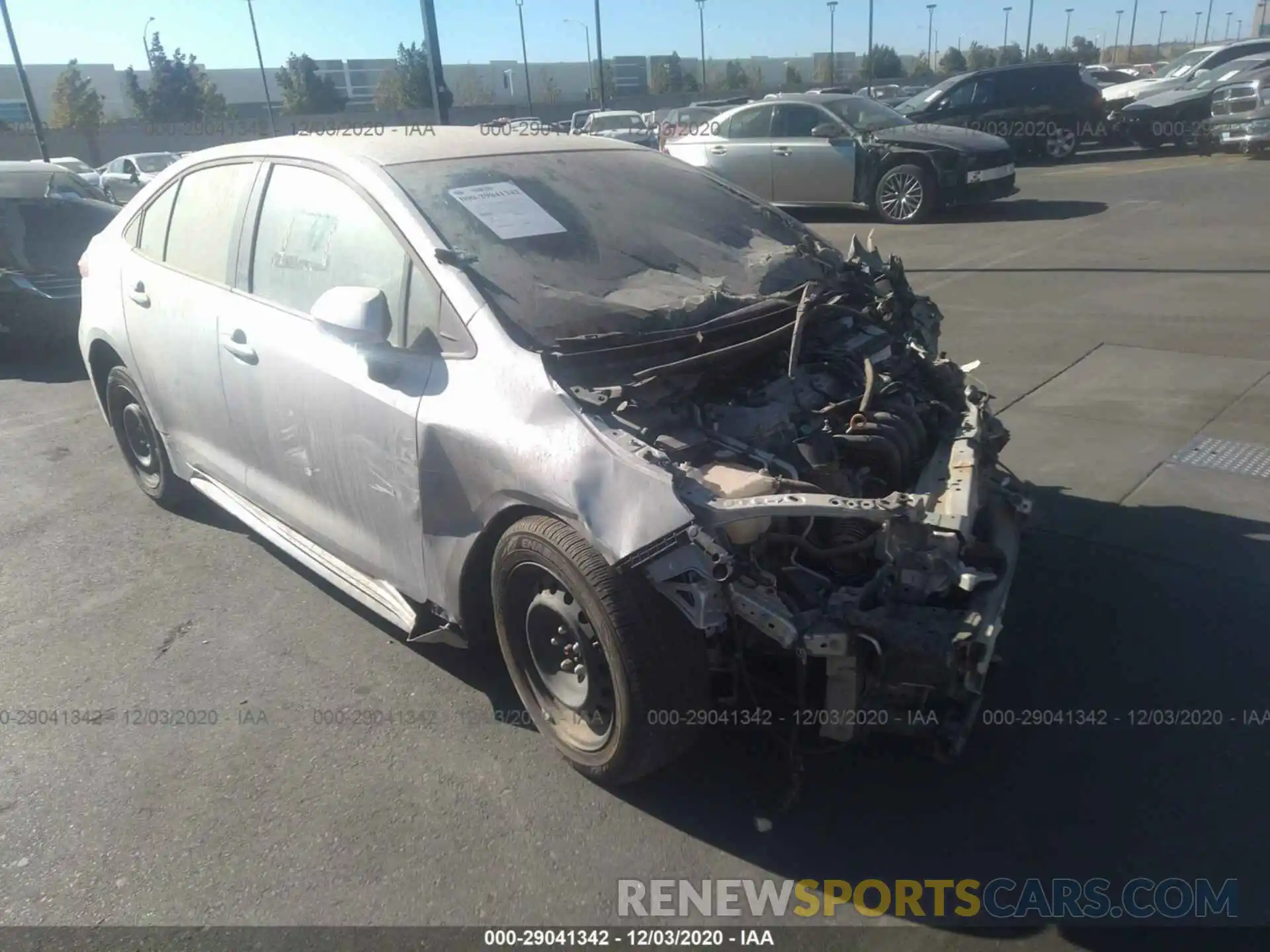 1 Photograph of a damaged car JTDEPRAE4LJ032187 TOYOTA COROLLA 2020