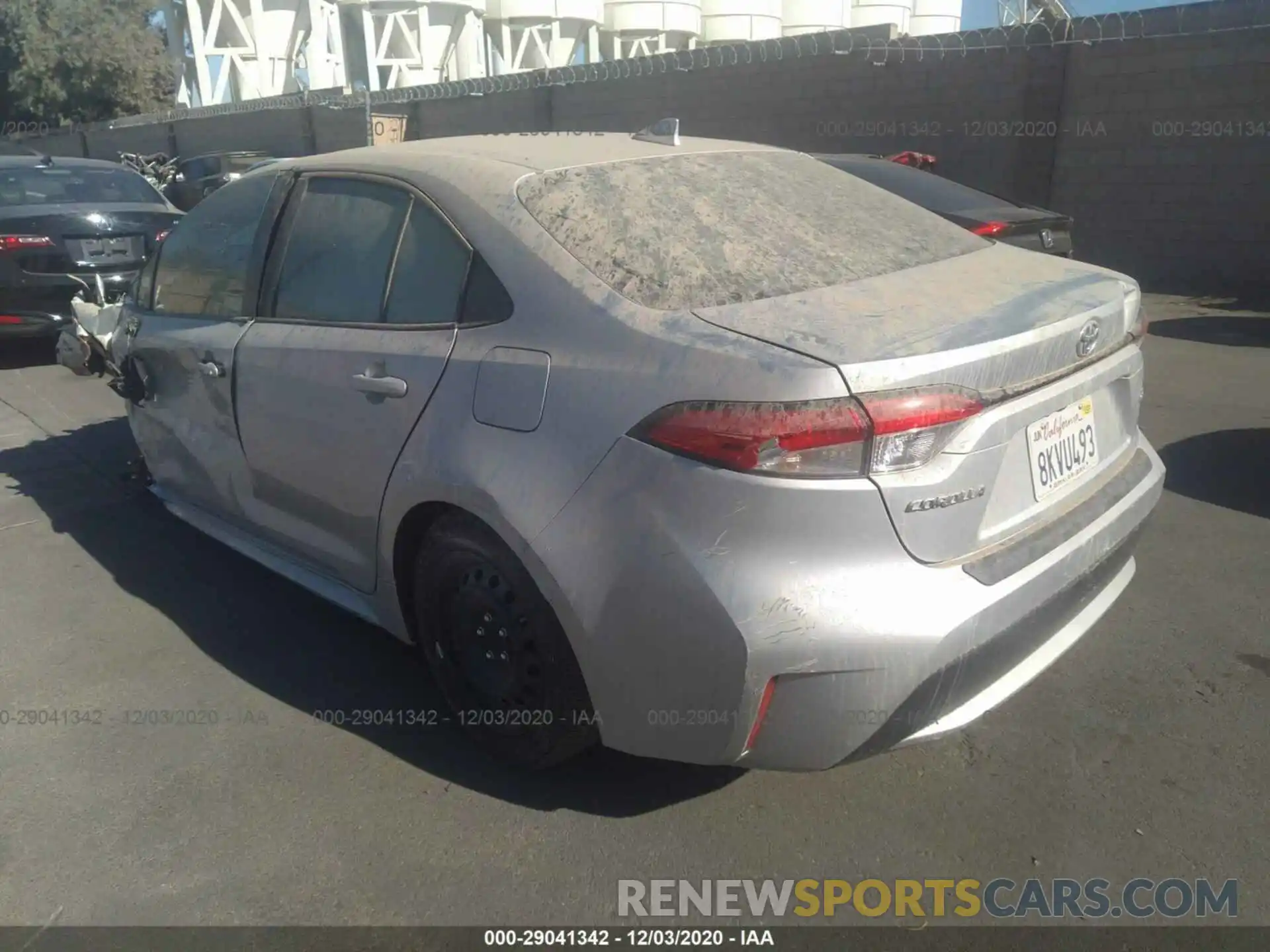 3 Photograph of a damaged car JTDEPRAE4LJ032187 TOYOTA COROLLA 2020