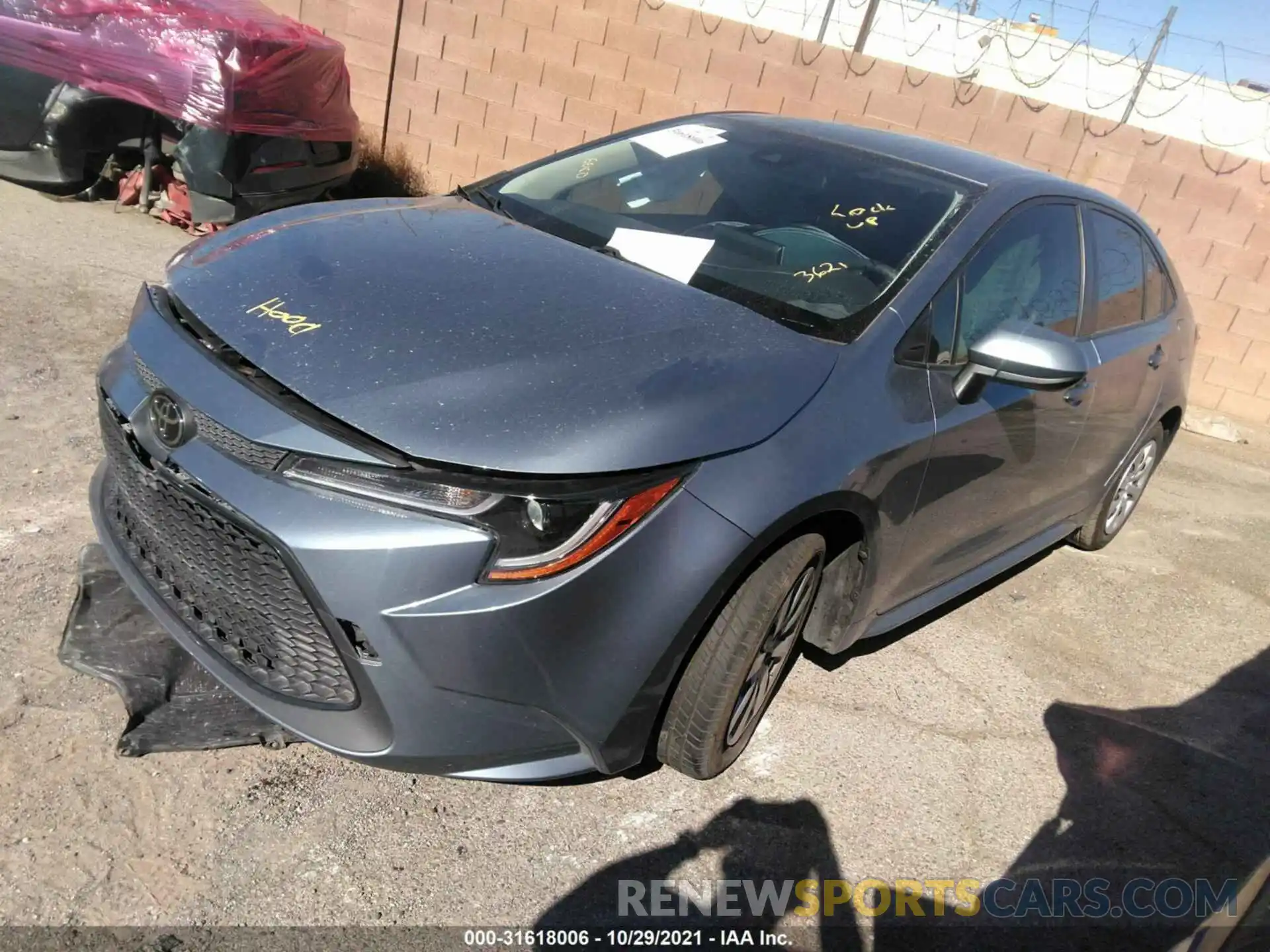 2 Photograph of a damaged car JTDEPRAE4LJ032335 TOYOTA COROLLA 2020