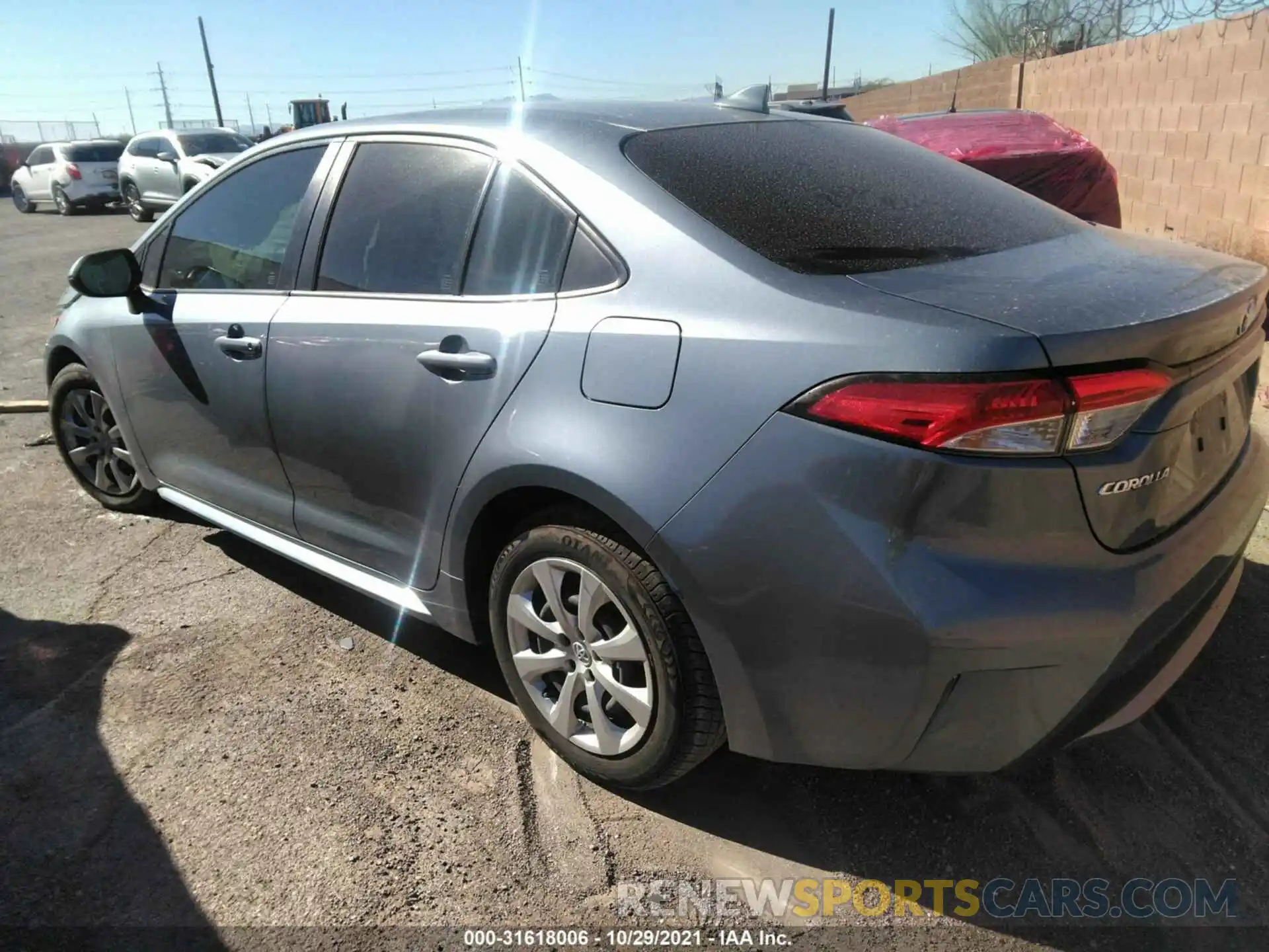 3 Photograph of a damaged car JTDEPRAE4LJ032335 TOYOTA COROLLA 2020