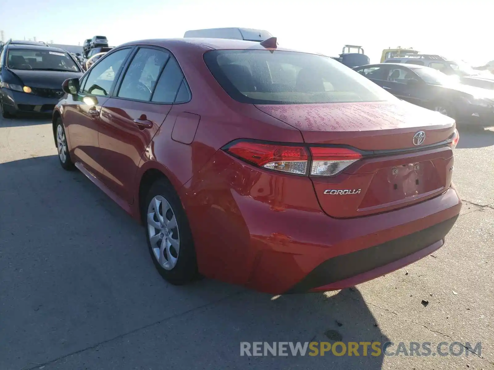 3 Photograph of a damaged car JTDEPRAE4LJ032500 TOYOTA COROLLA 2020