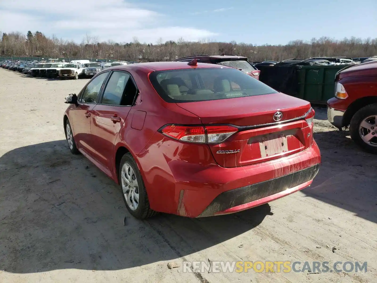 3 Photograph of a damaged car JTDEPRAE4LJ032514 TOYOTA COROLLA 2020