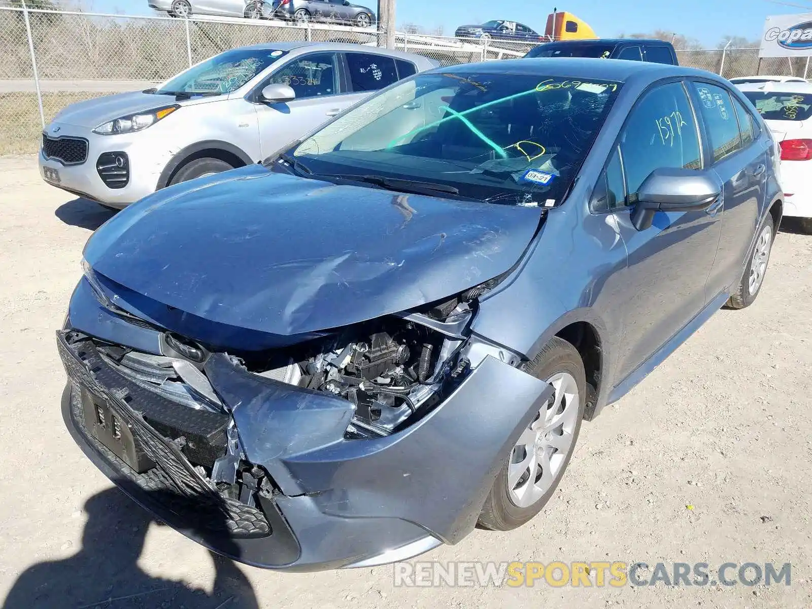 2 Photograph of a damaged car JTDEPRAE4LJ032545 TOYOTA COROLLA 2020