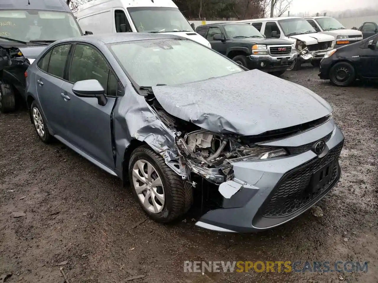 1 Photograph of a damaged car JTDEPRAE4LJ033078 TOYOTA COROLLA 2020