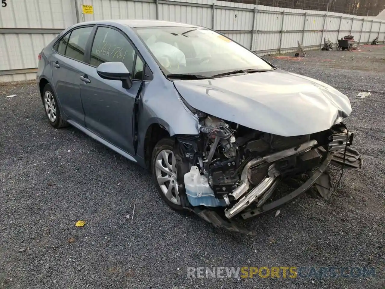 1 Photograph of a damaged car JTDEPRAE4LJ033551 TOYOTA COROLLA 2020