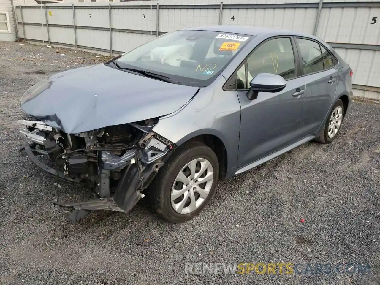 2 Photograph of a damaged car JTDEPRAE4LJ033551 TOYOTA COROLLA 2020