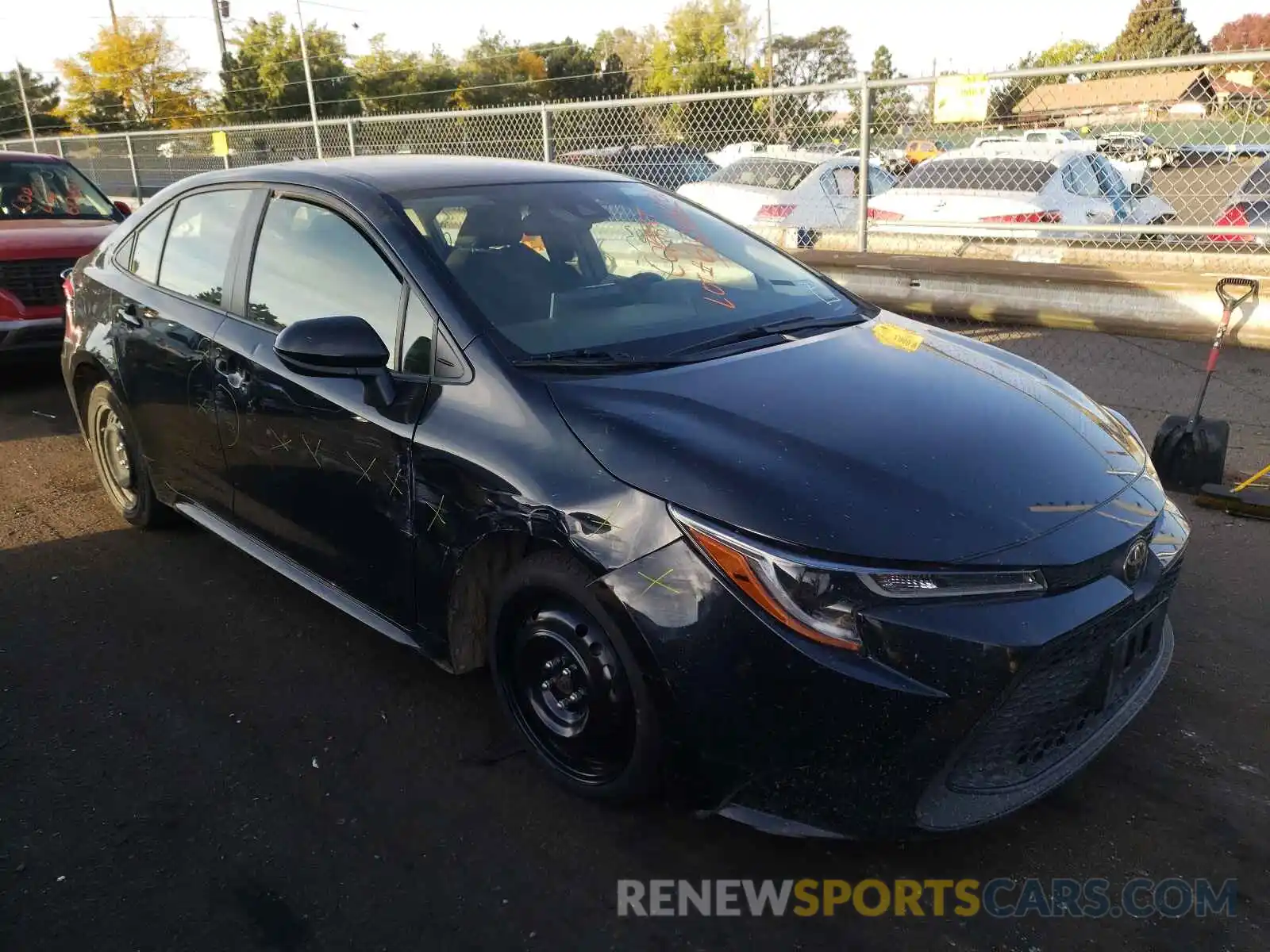 1 Photograph of a damaged car JTDEPRAE4LJ034621 TOYOTA COROLLA 2020